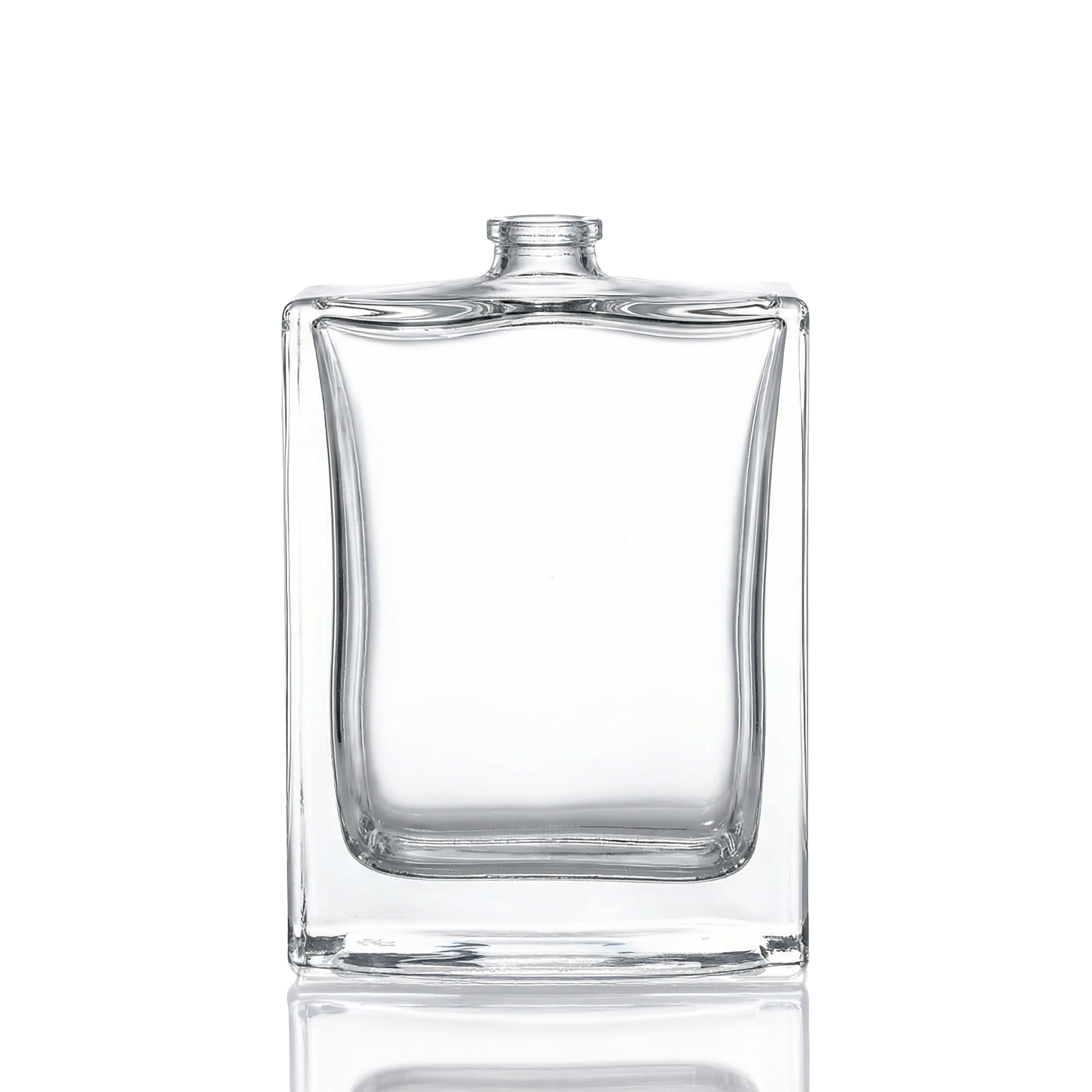 Glasflasche rechteckig 100 ml klar FEA 15