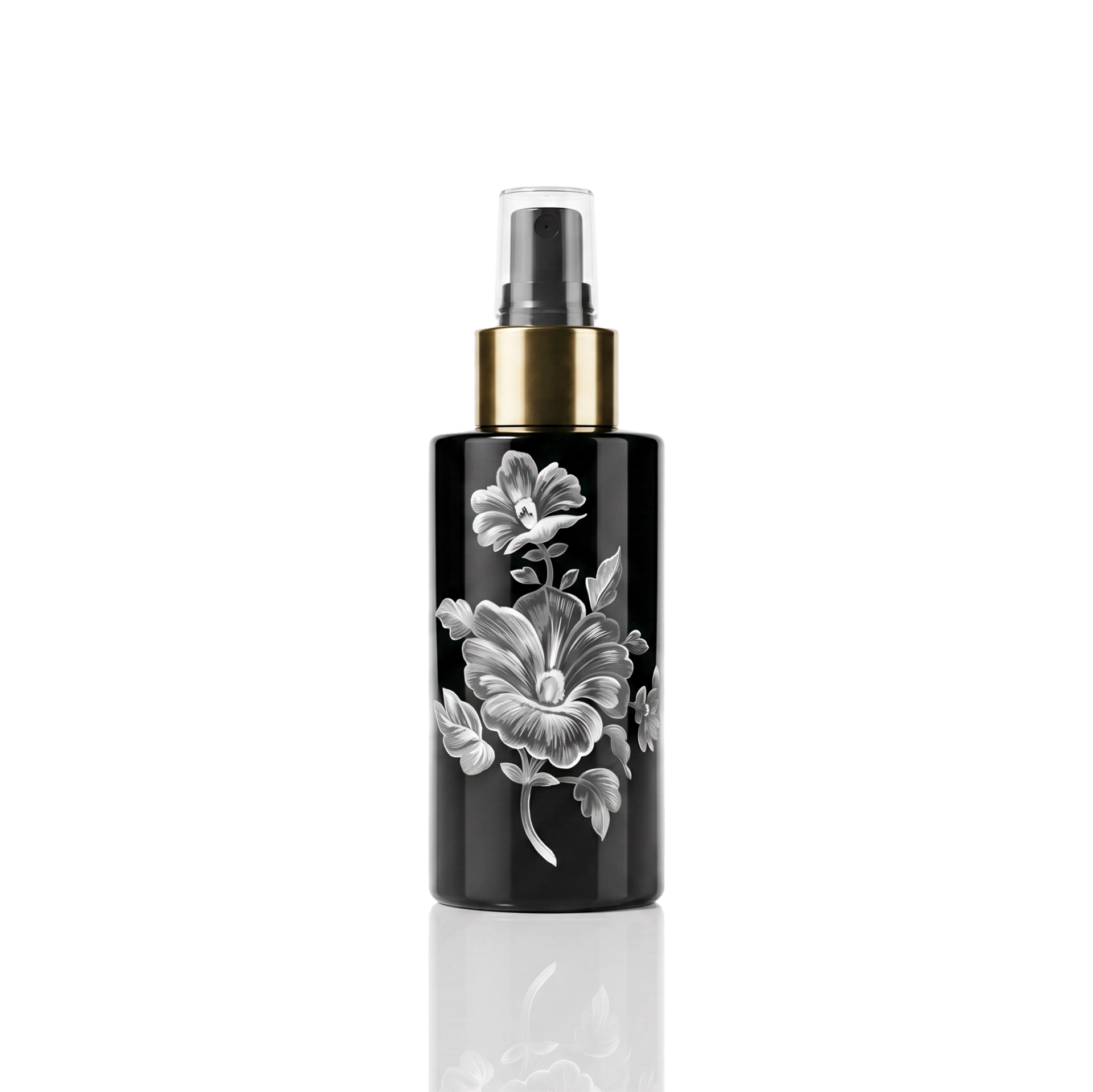Tischzerstäuber100 ml schwarz mit Dekor