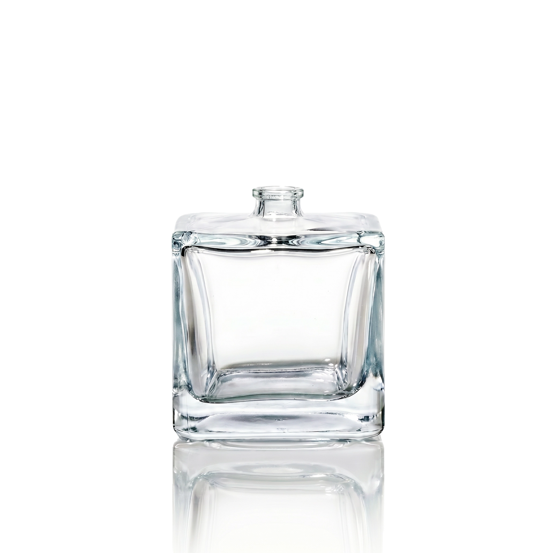 Glasflasche Würfel 100 ml klar FEA 15