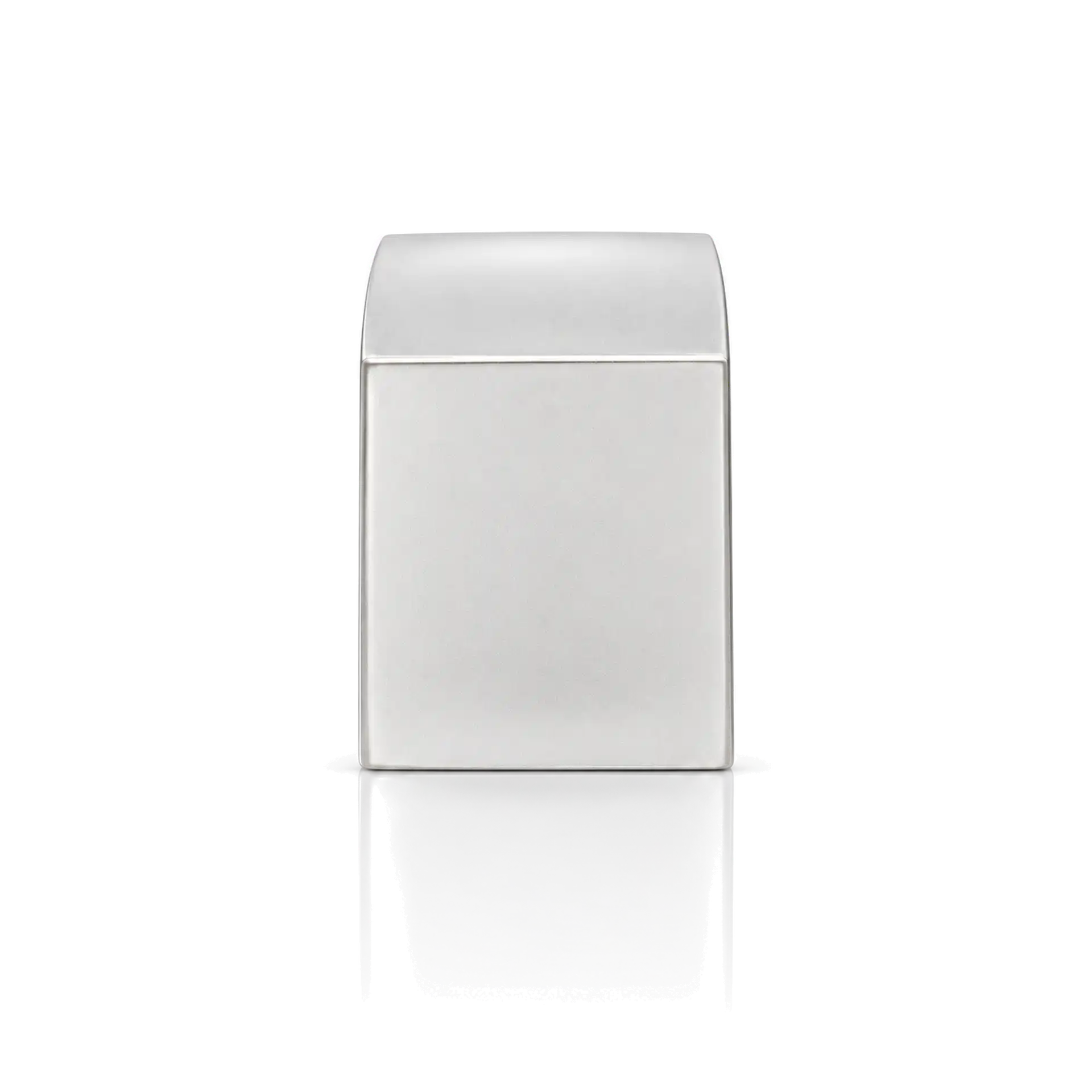 Kappe quadratisch silber matt Metalletui, Silberfarben, Klappdeckel, Rechteckig