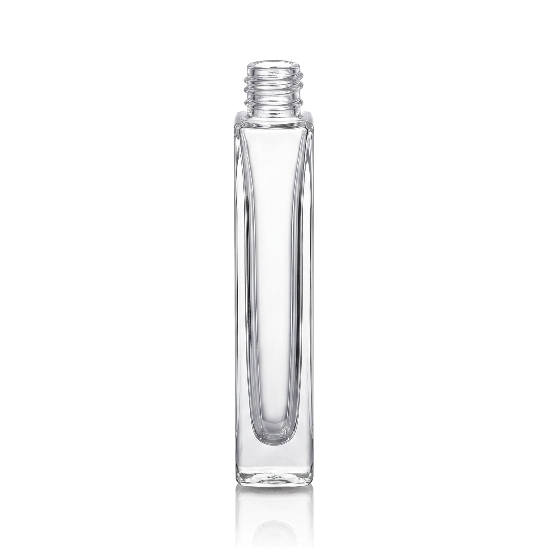 Glasflasche eckig 10 ml klar GPI 13/415
