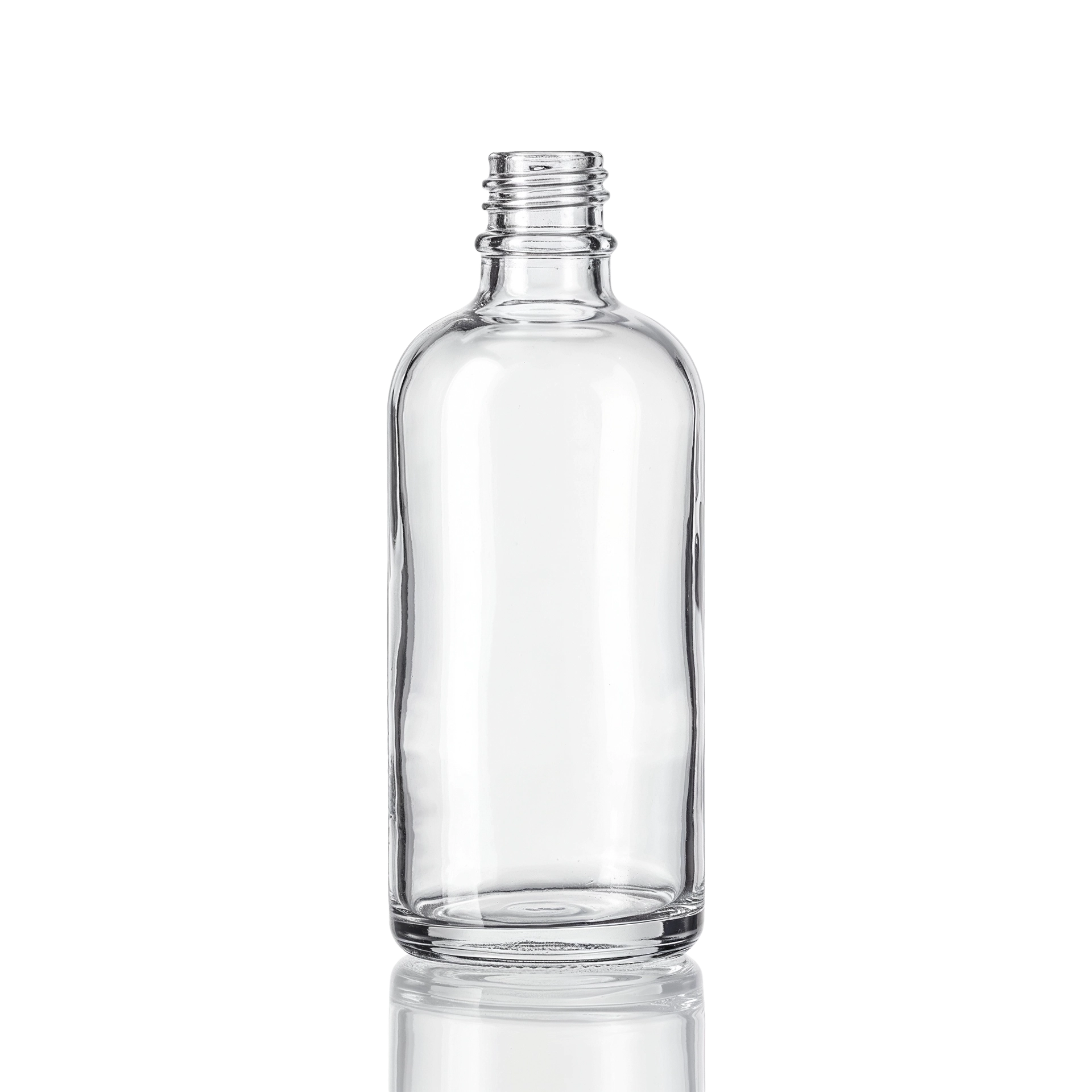 Glasflasche 100 ml klar DIN 168/GL 18 Pharm.