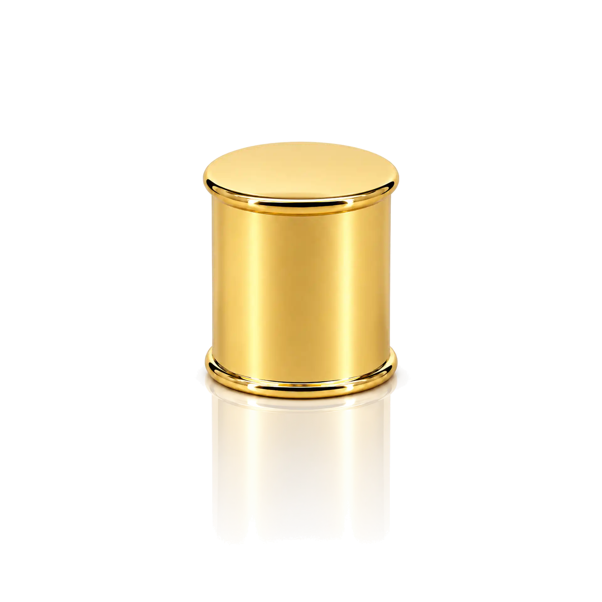 Dose mit Deckel, goldfarben, Metall, zylindrisch