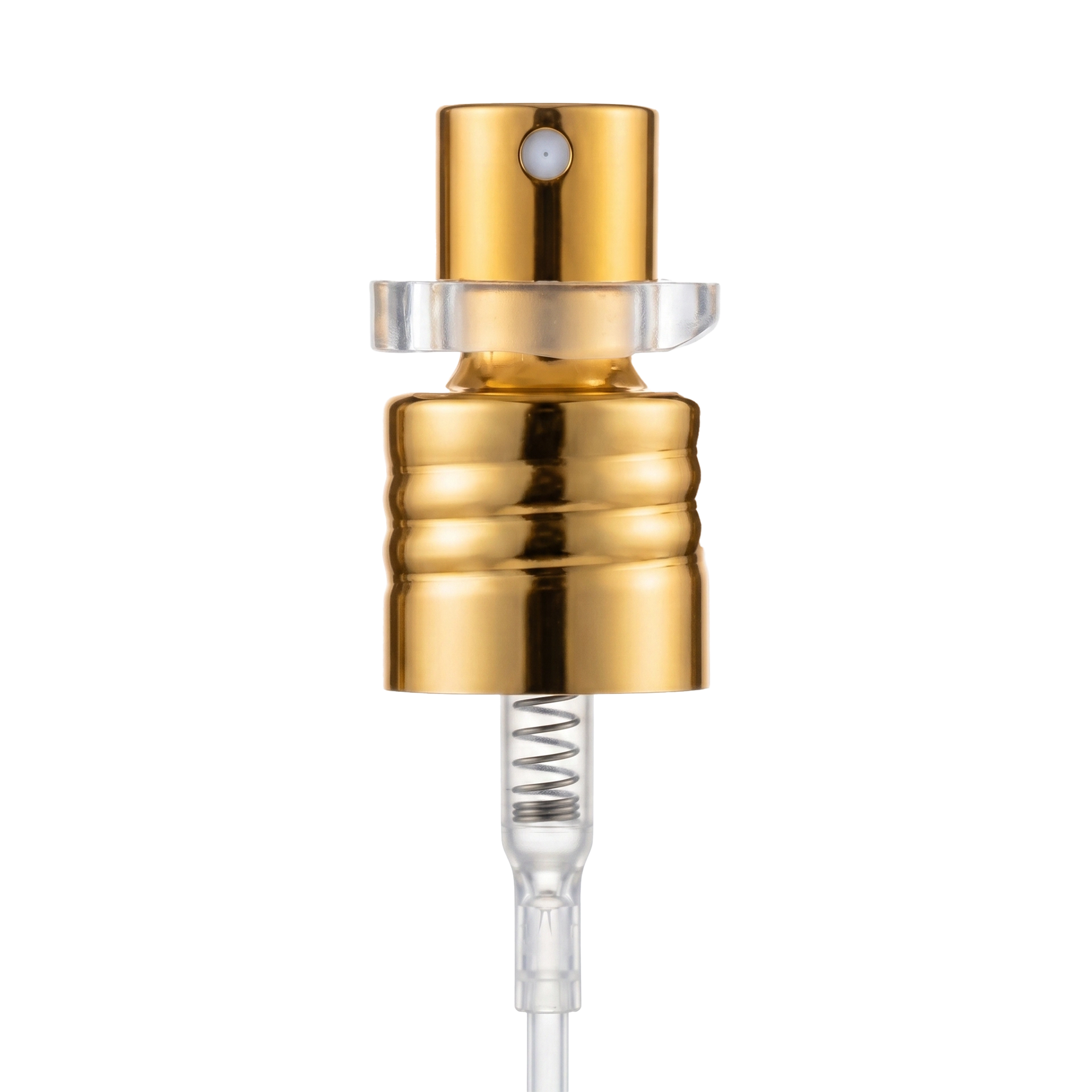 Zerstäuberpumpe mit sichtbarem Gewinde gold glänzend GPI 18/415