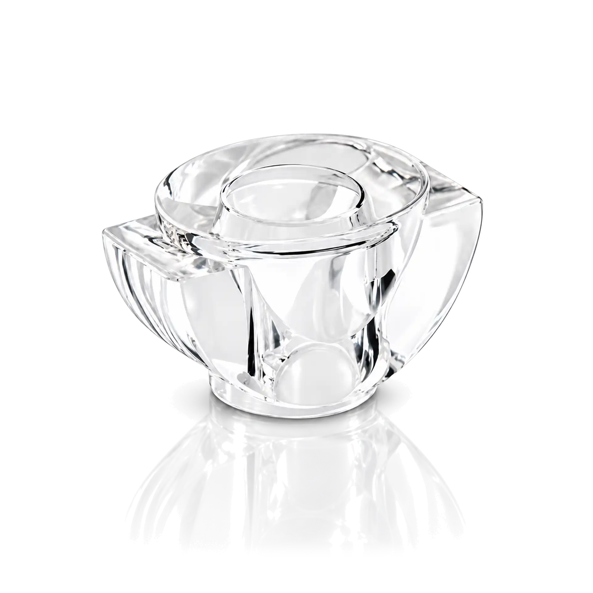 Glasbehälter, transparentes Glas, runde Form, Schalenform