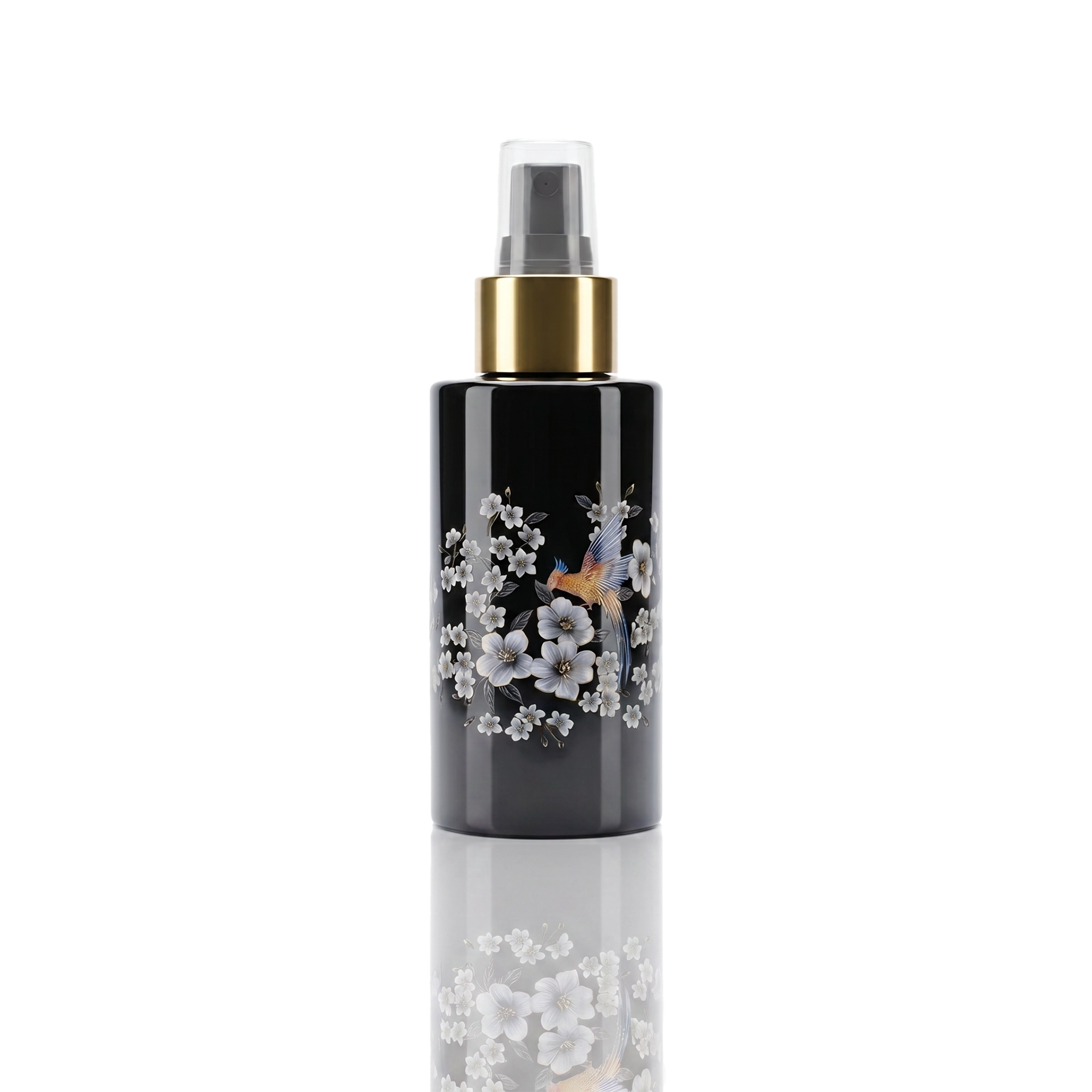 Tischzerstäuber100 ml schwarz mit Dekor Tischzerstäuber100 ml schwarz mit Dekor