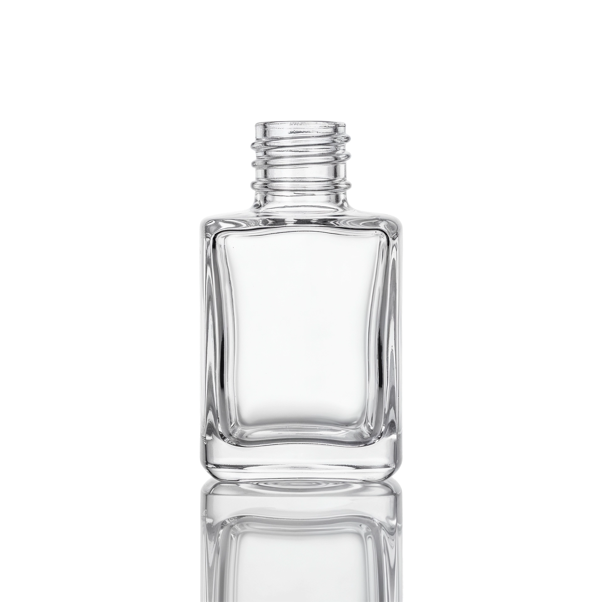Glasflasche quadratisch 30 ml klar GPI 18/415 Glasflasche quadratisch 30 ml klar GPI 18/415
