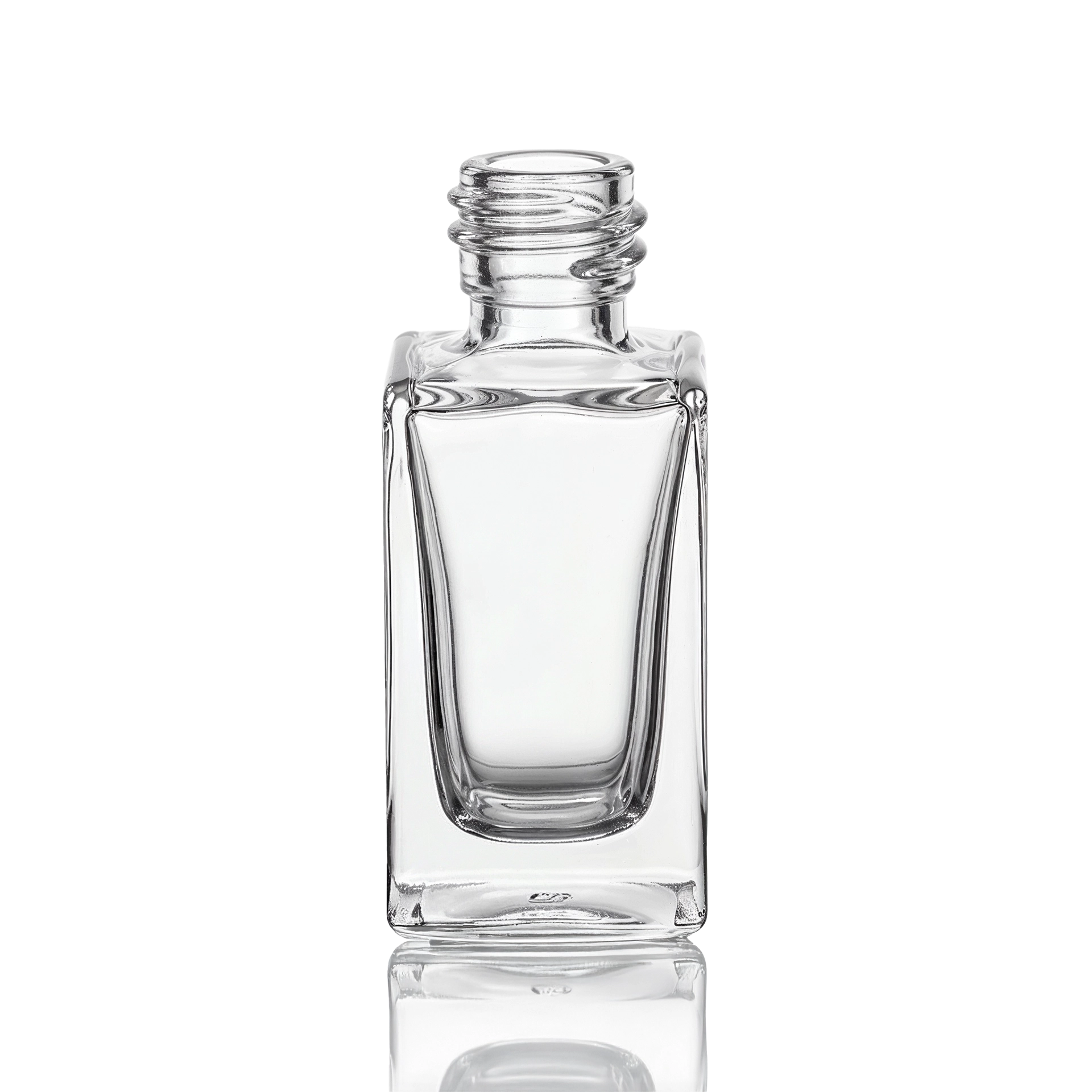 Glasflasche quadratisch 15 ml klar GPI 18/415 Glasflasche quadratisch 15 ml klar GPI 18/415