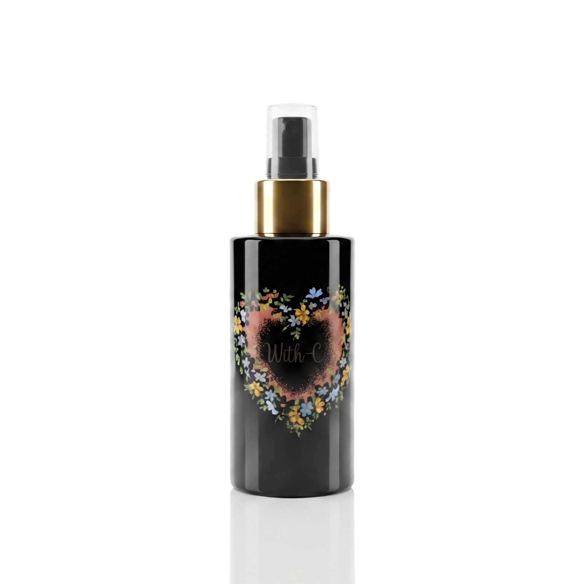 Tischzerstäuber100 ml schwarz mit Dekor