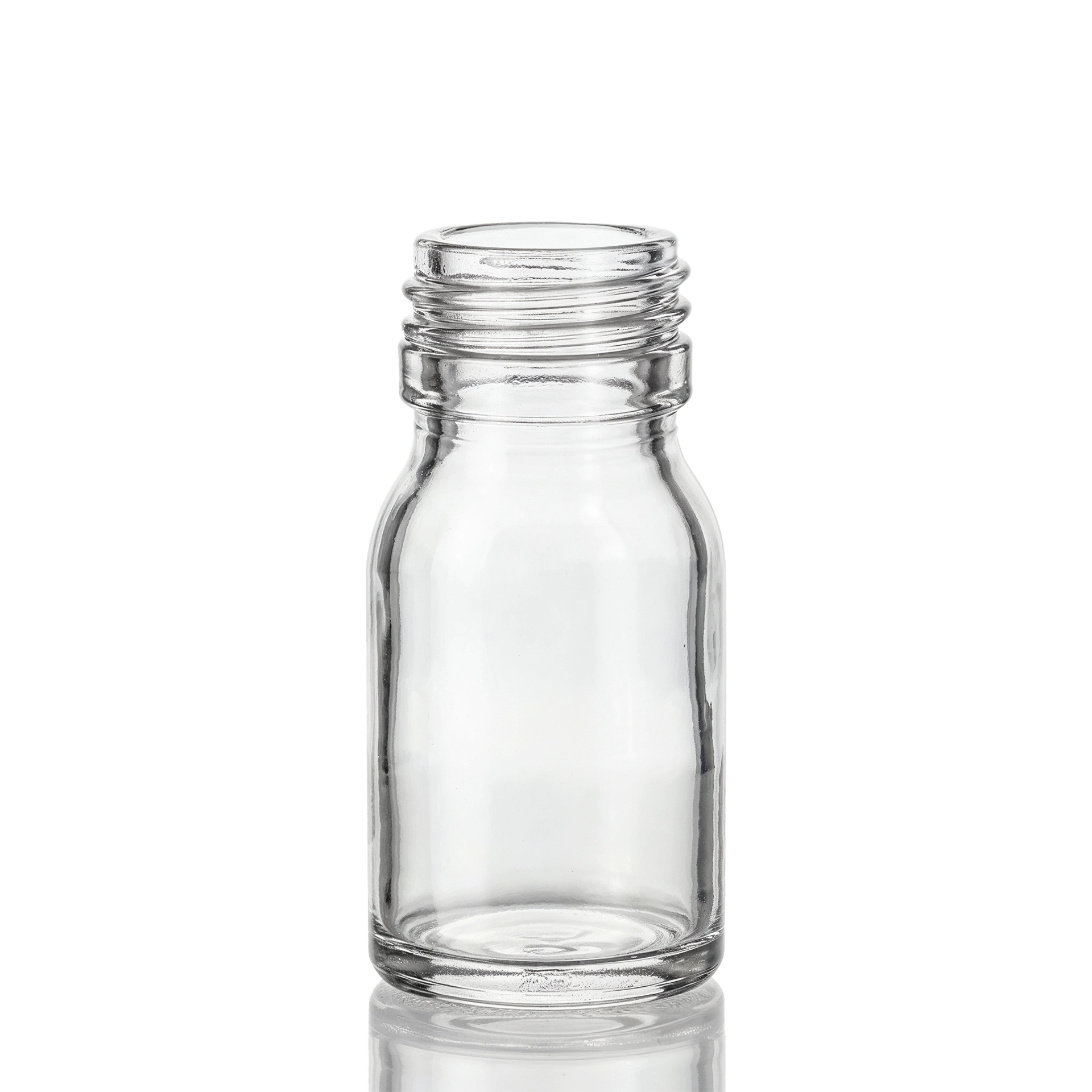 Glasflasche 30 ml klar PP28s