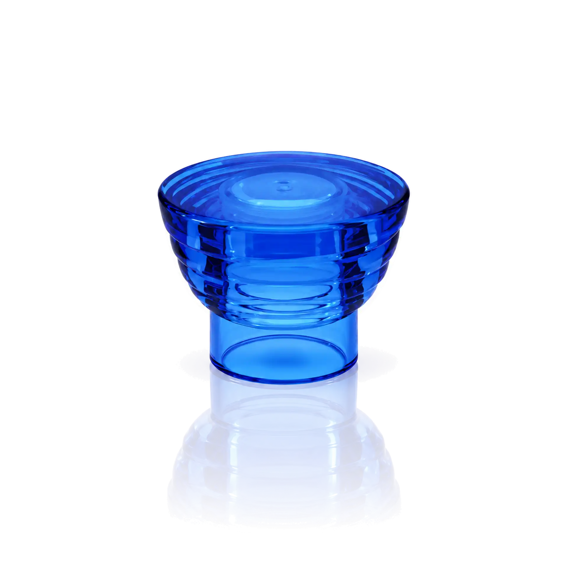 Kunststoffbehälter, Blau, Transparent, Deckel, Gerilltes Design