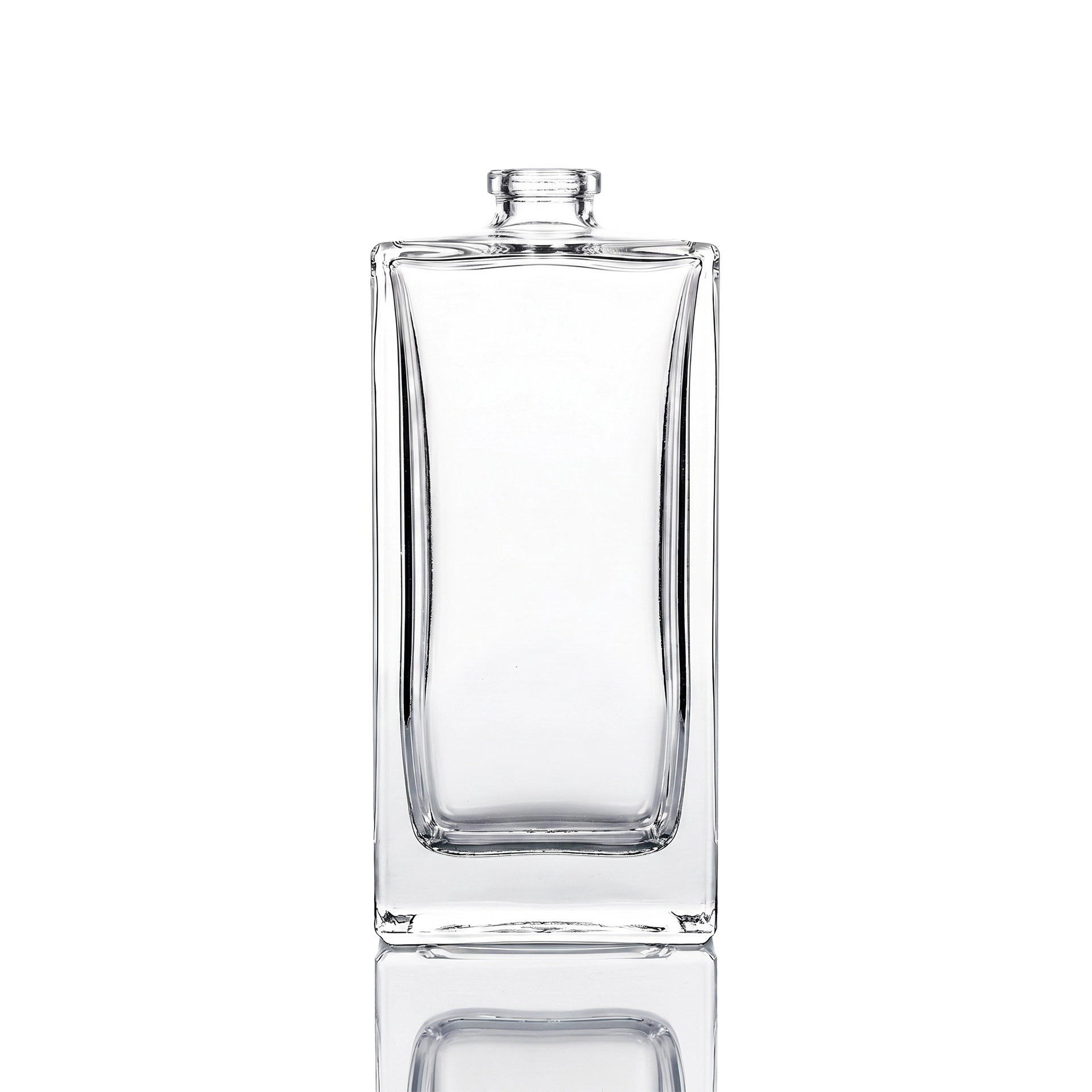 Glasflasche quadratisch 100 ml klar FEA 15