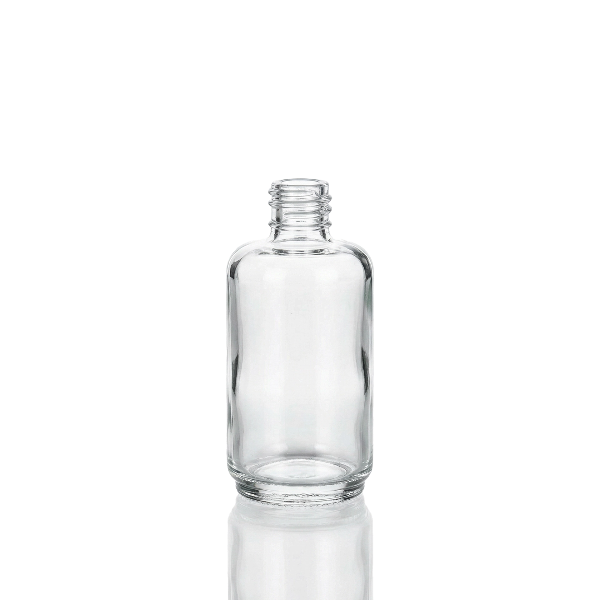 Glasflasche 50 ml klar GPI 18/415