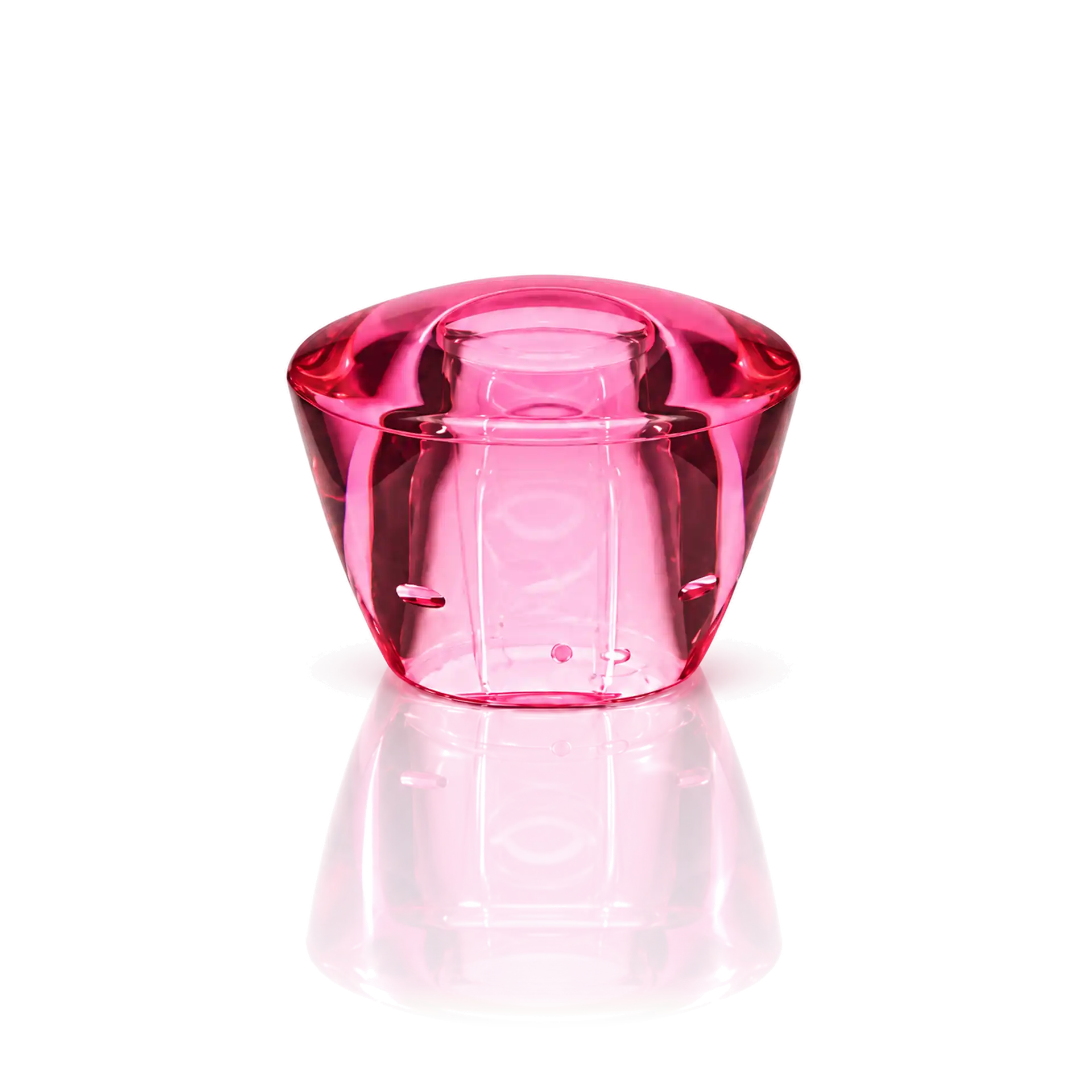Kunststoffbehälter, Transparentes Pink, Kunststoff, Breiter Rand, Mit Einsatz