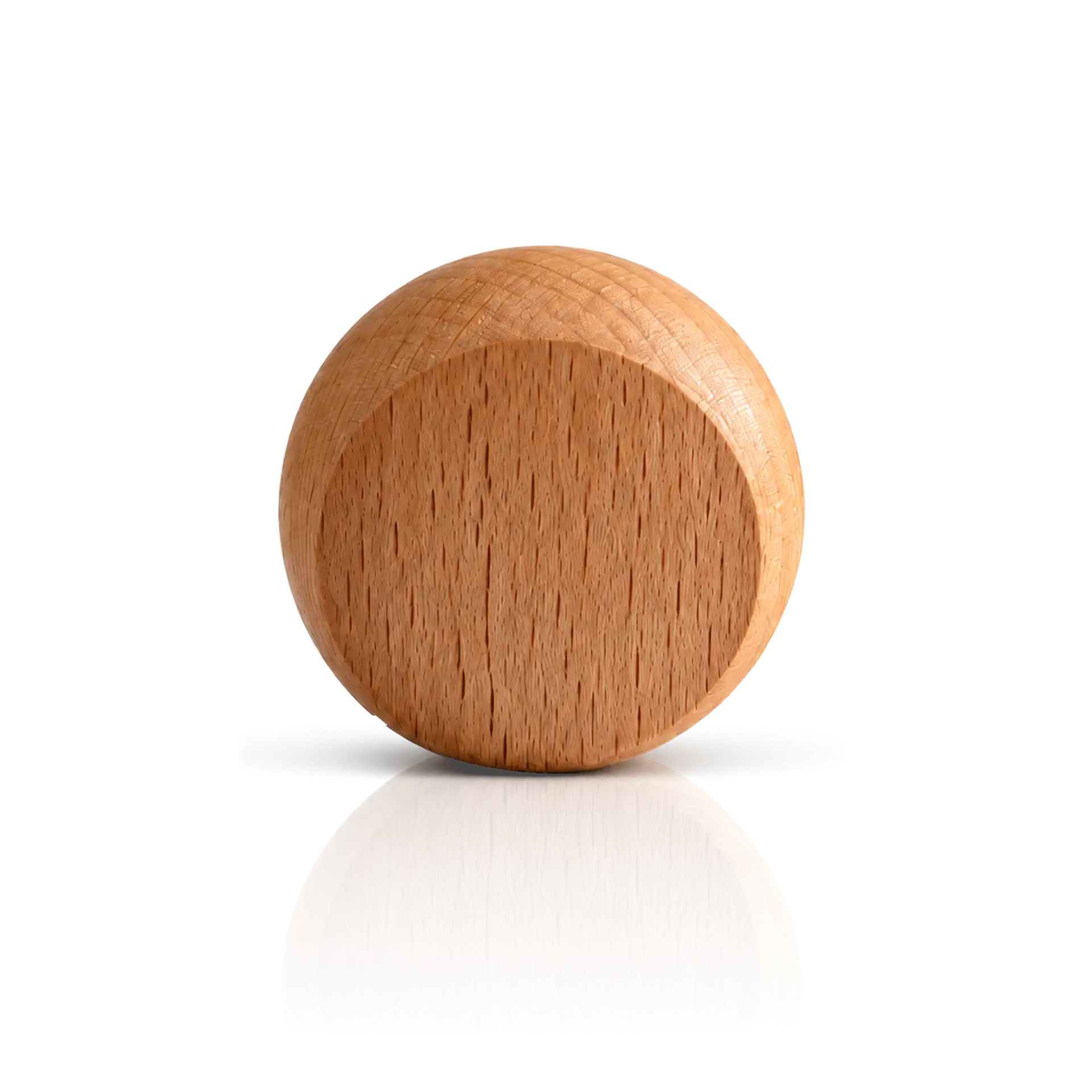 Kappe Kugel Holz Möbelknauf, Holz, Buche, Rund, Naturholz