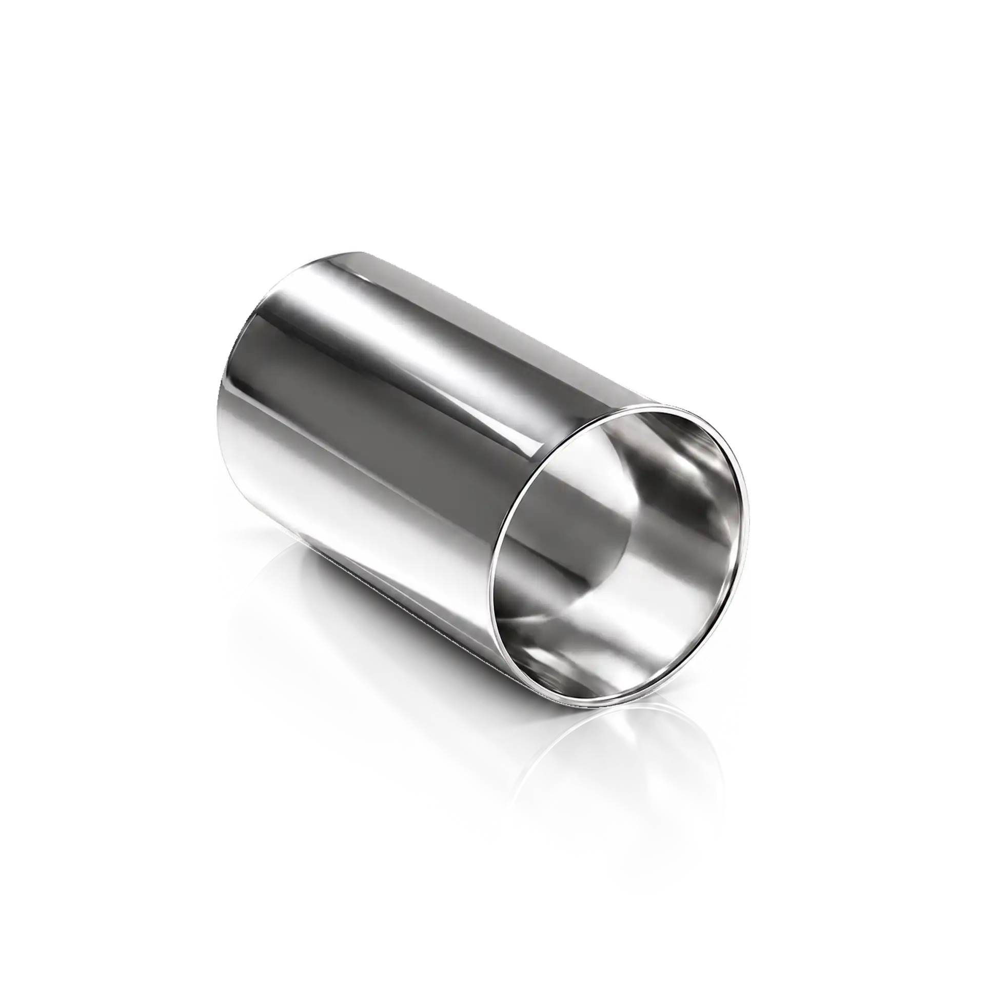 Edelstahlbecher, Edelstahl, Silberfarben, Glänzend, Zylindrisch