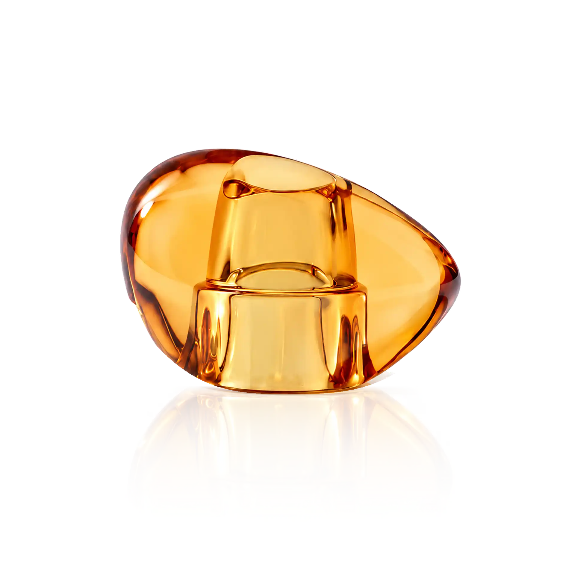 Parfümflakon, Bernsteinfarben, Glasflakon, Transparenter Verschluss, Abgerundete Form