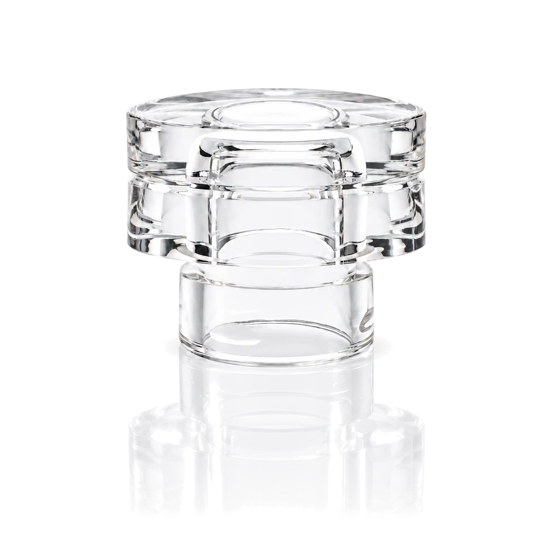Kappe oval Surlyn transparent Kerzenhalter, Acrylglas, transparent, modernes Design
