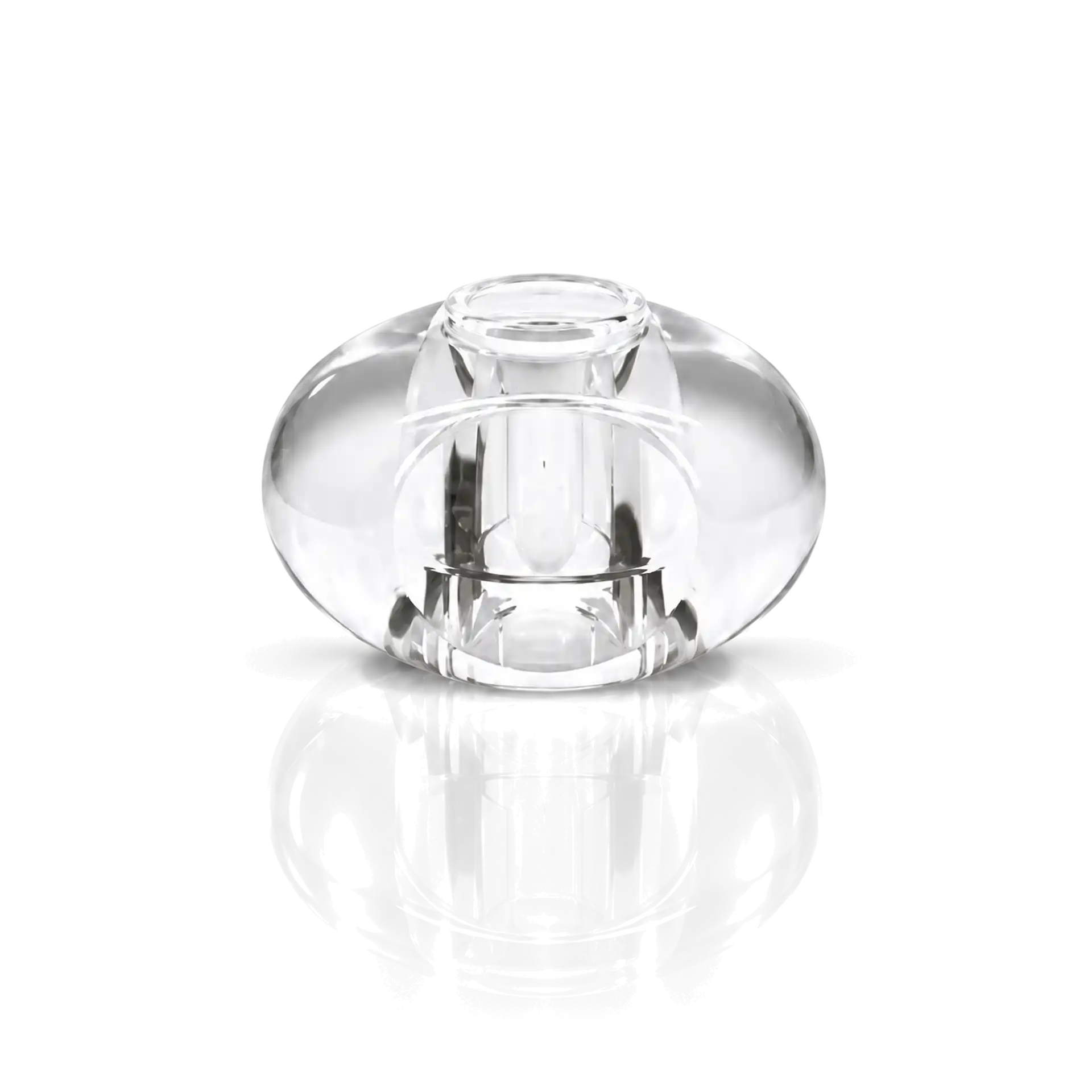 Glasvase, Transparentes Glas, Runde Form