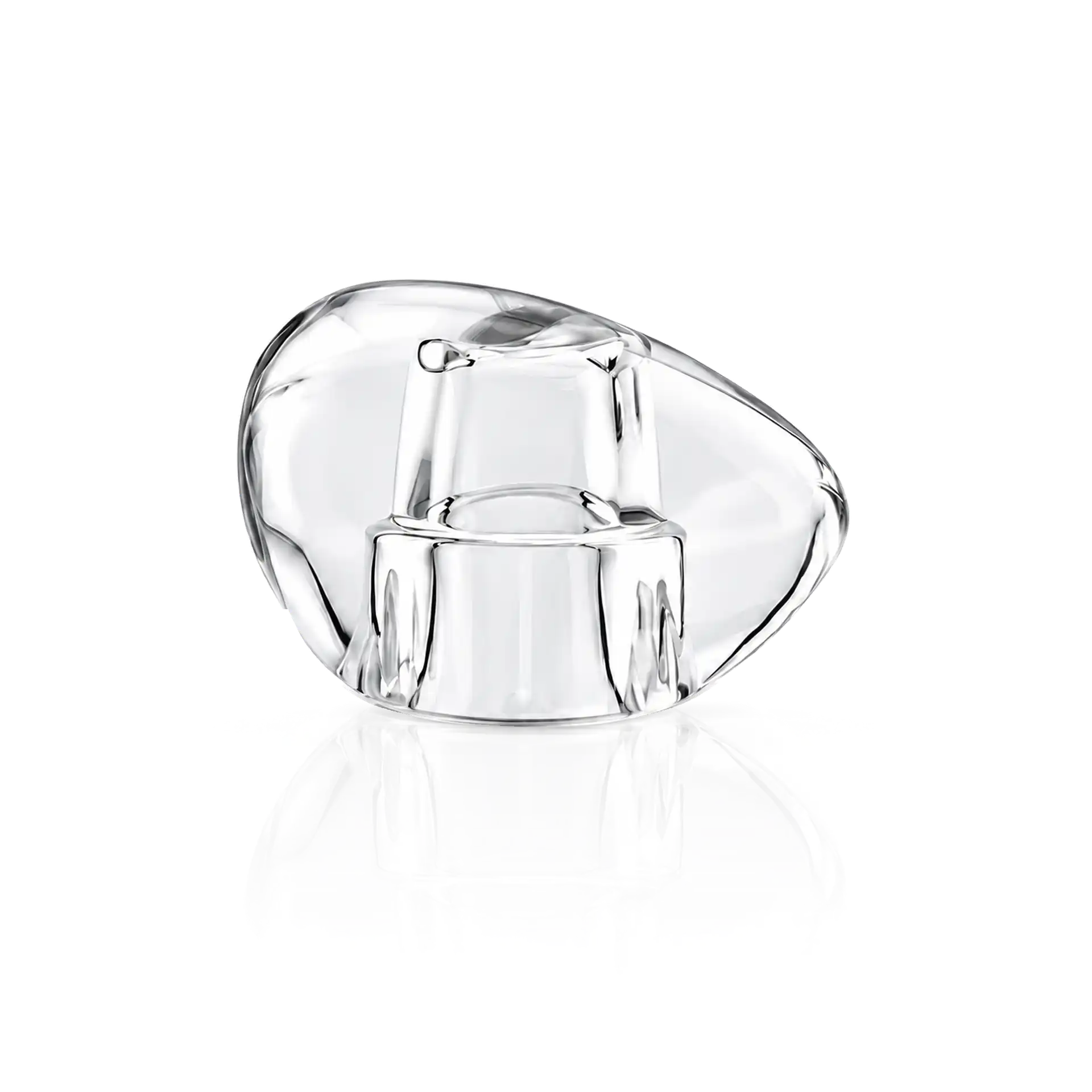 Parfümflakon, klares Glas, transparent, abgerundete Form