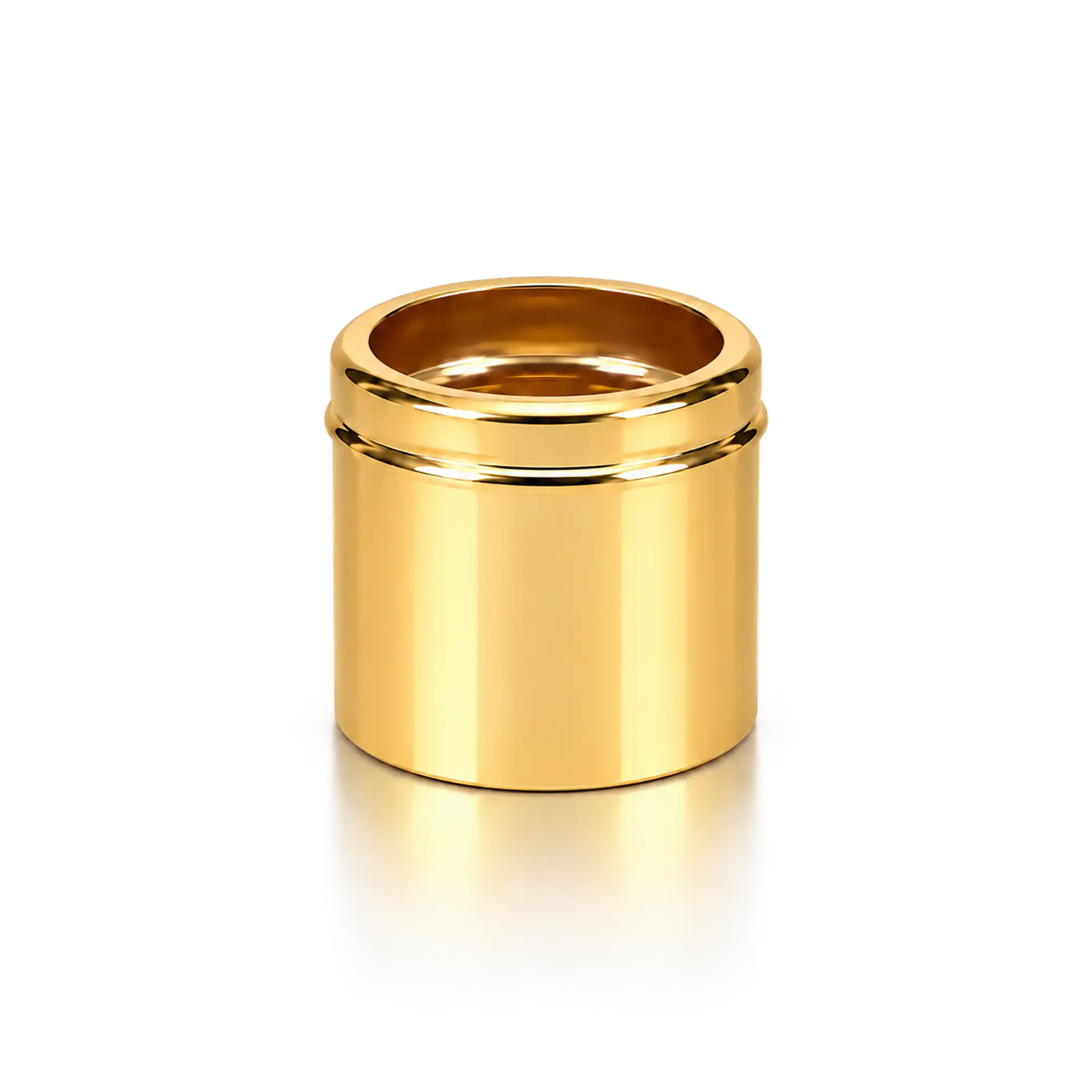 Goldring, Goldfarben, Glänzend, Breiter Ring, Zylindrische Form