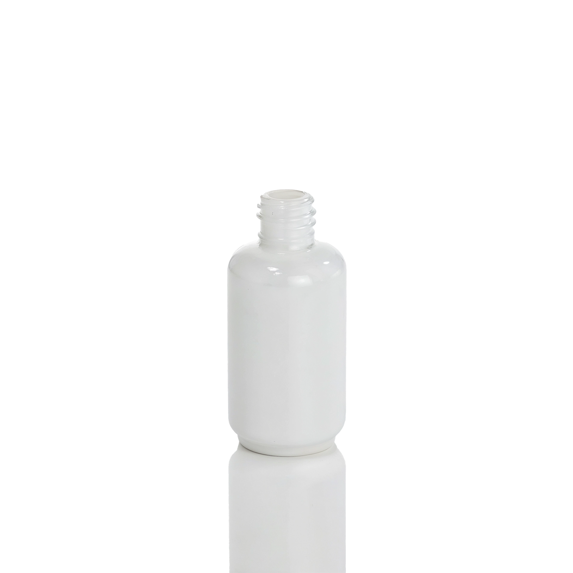 leeres Fläschchen, Plastikflasche, weiß, Kosmetikflasche, schmale Flasche