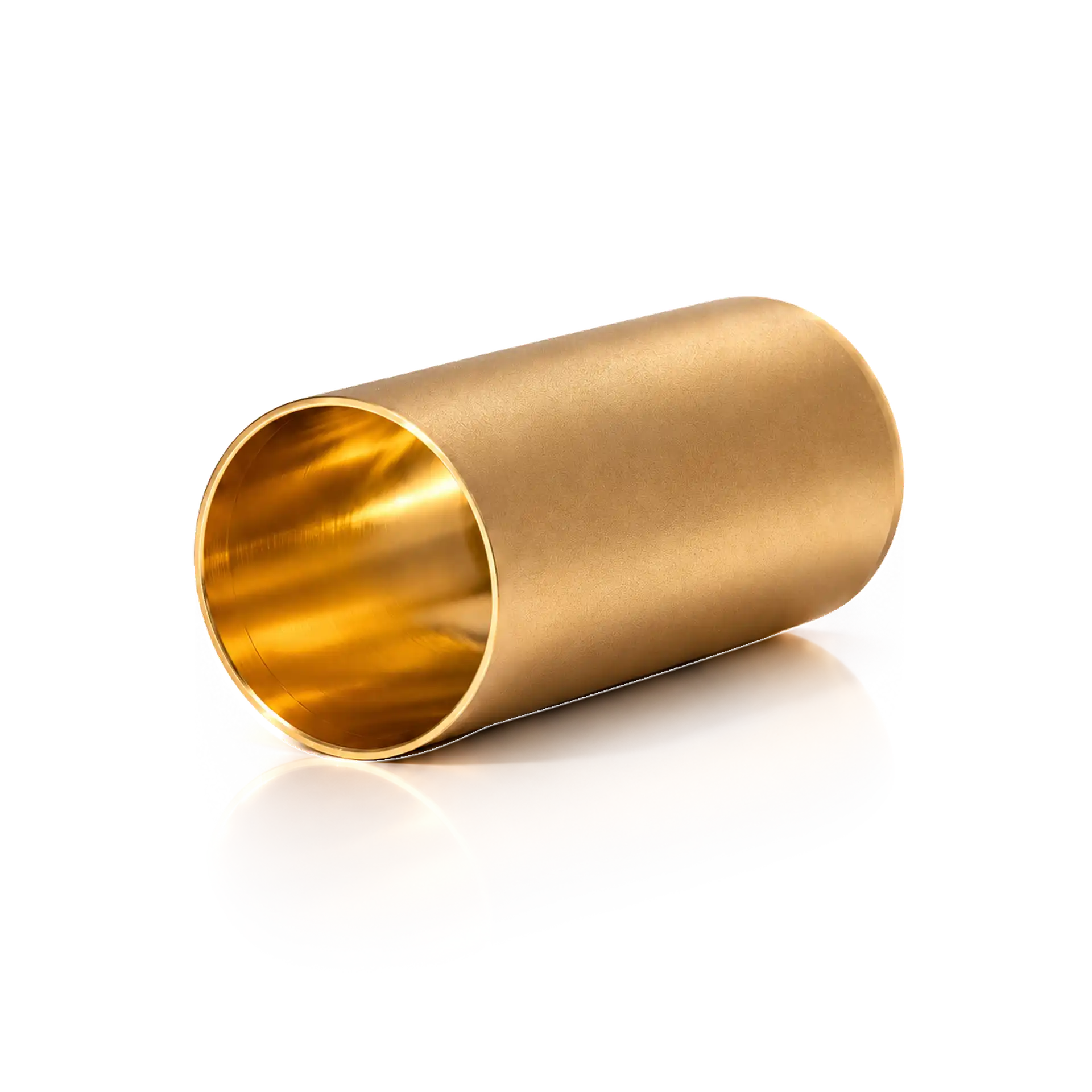 Messingrohr, Metallhülse, hohlzylindrisch, goldfarben
