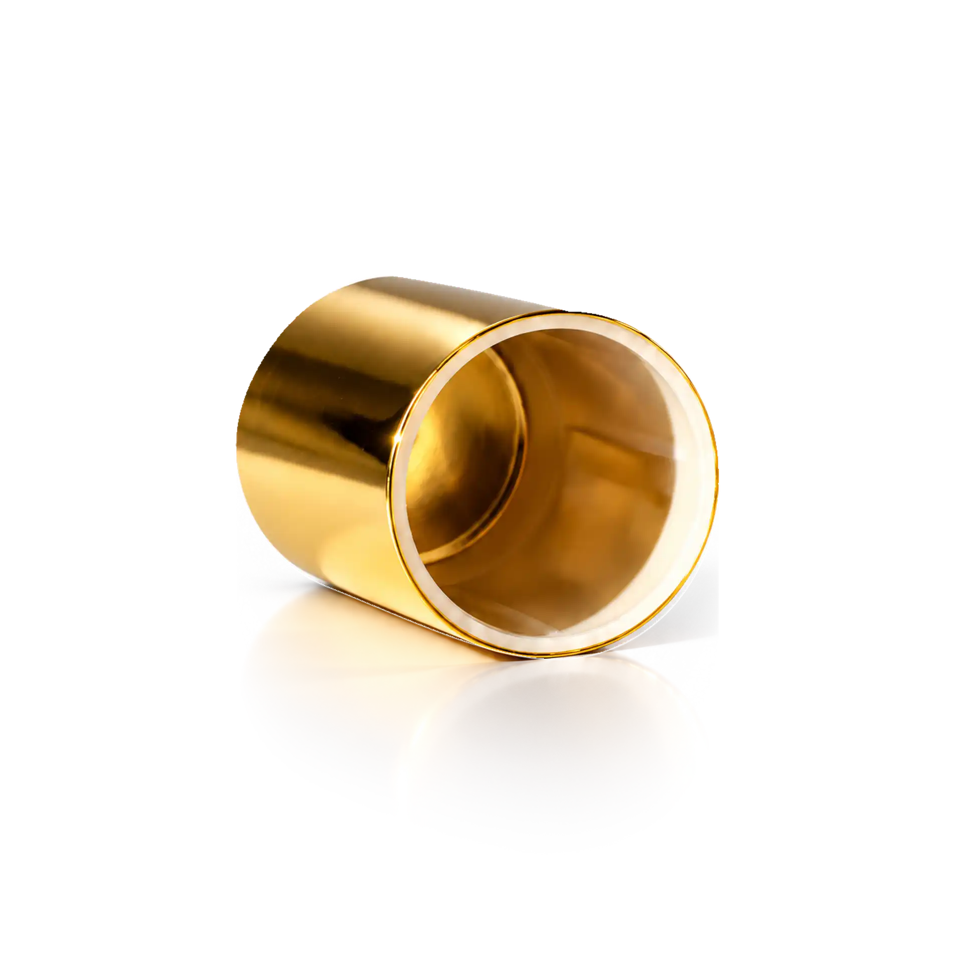 Metallring, Goldfarben, Glänzend, Breiter Bandring