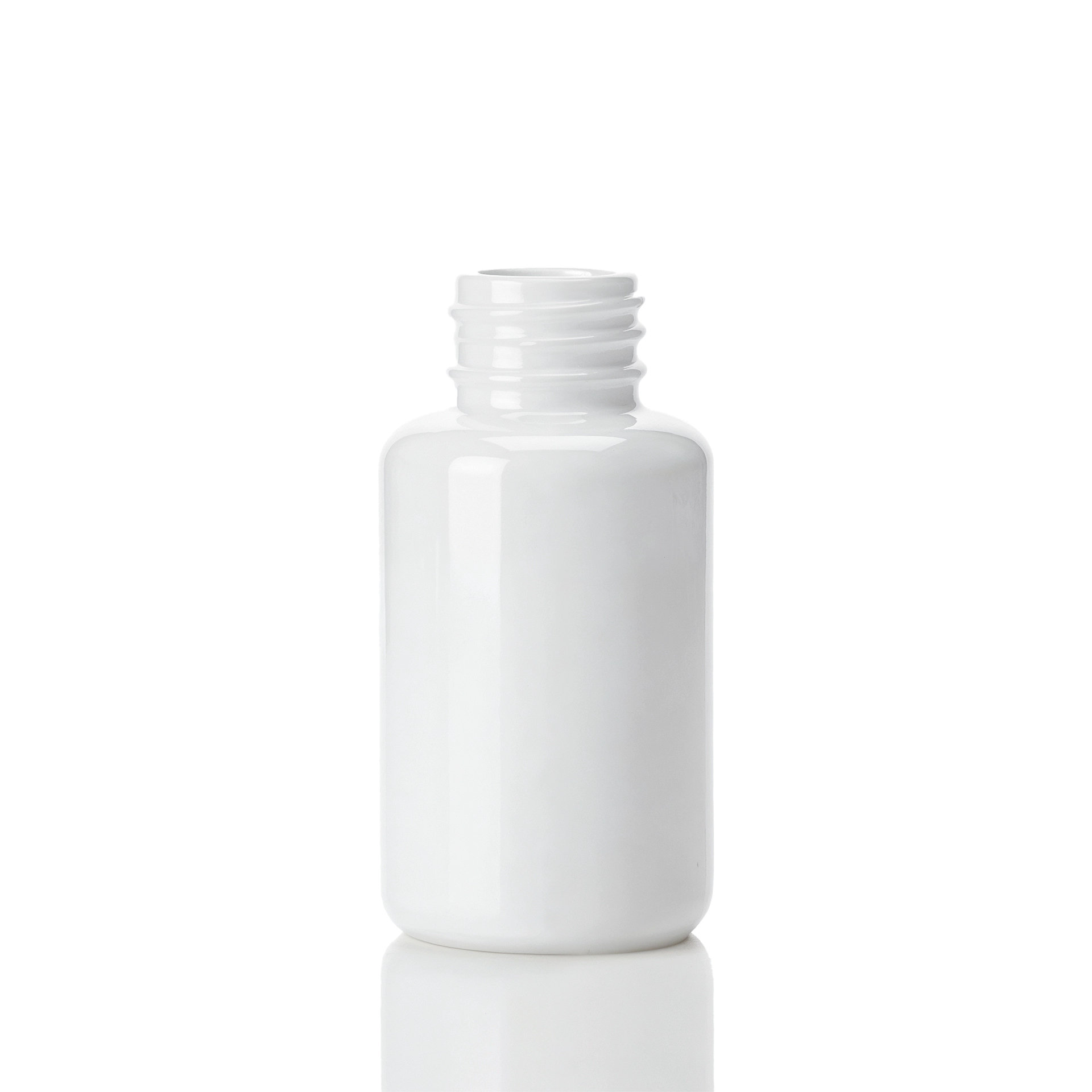 Glasflasche 30 ml weißopal GPI 22/400