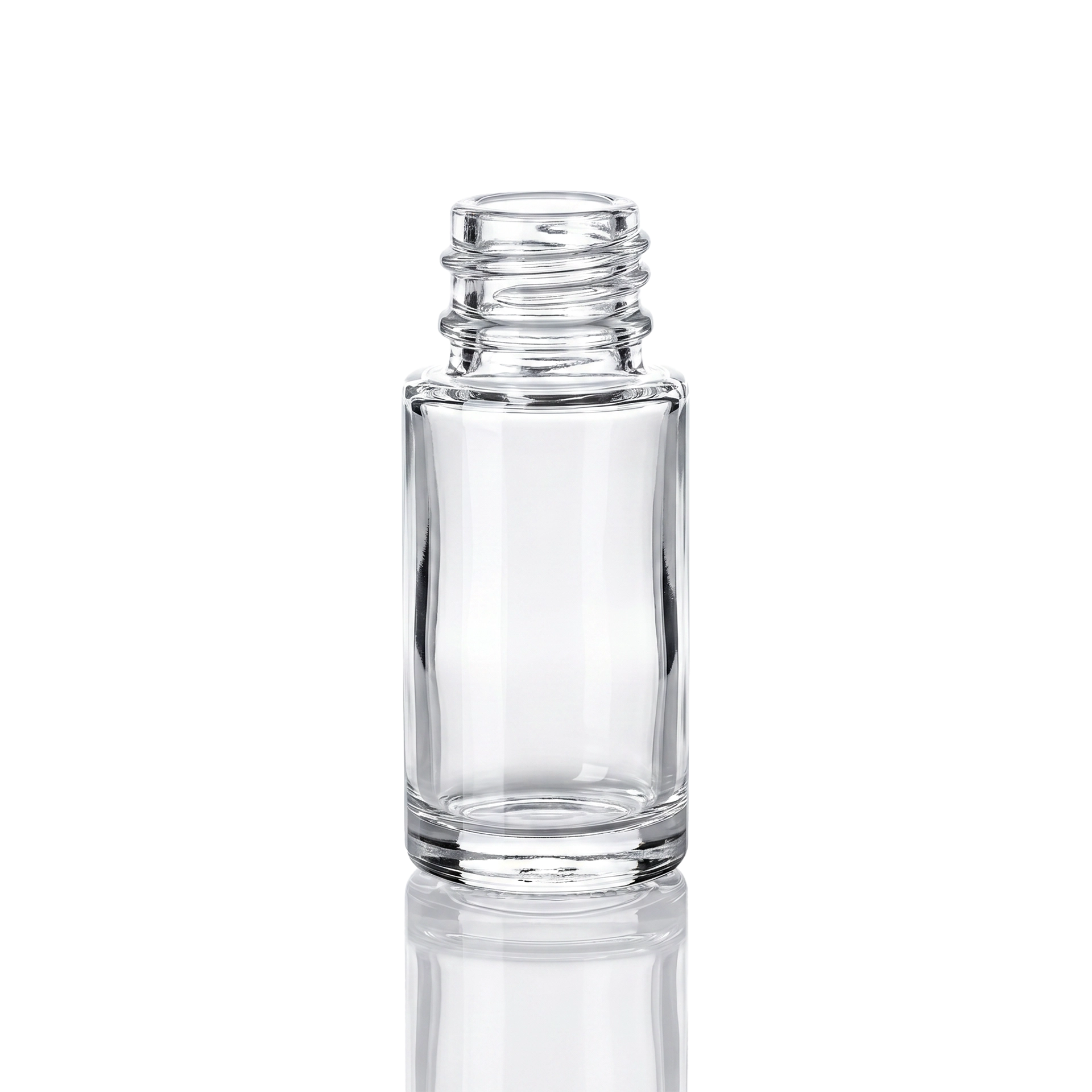 Glasflasche zylindrisch 10 ml klar DIN 168/GL 18