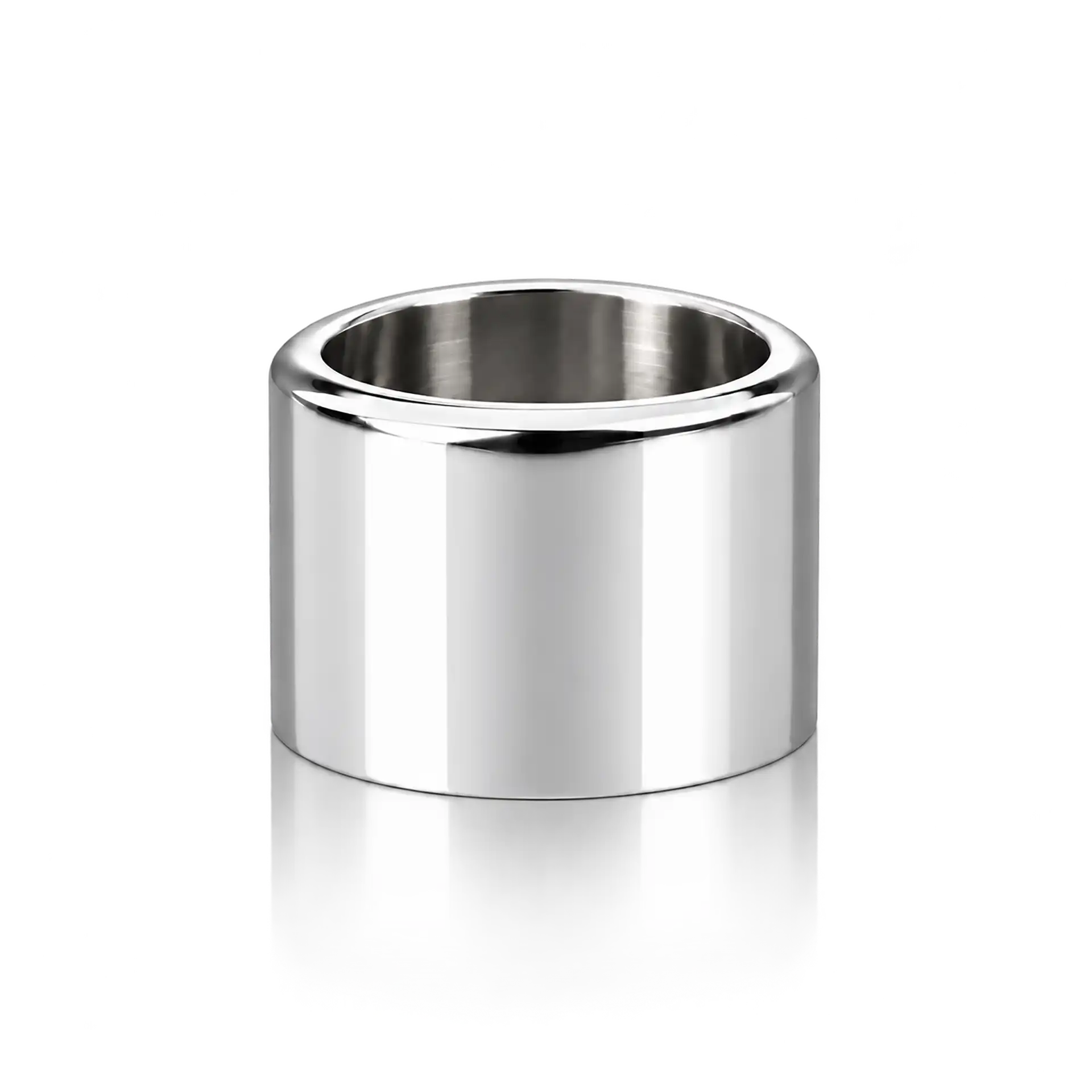 Kragen 15 mm glatt silber ring, silber, metall, poliert, ring
