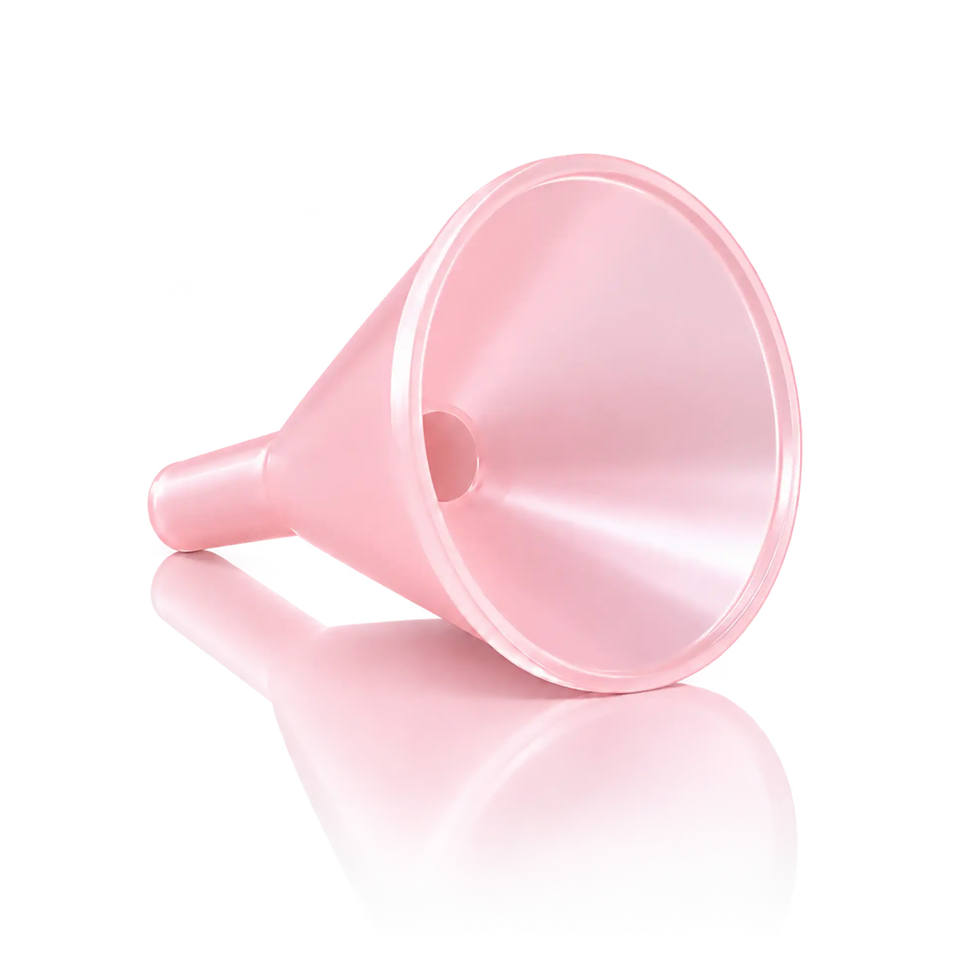 pinkes Trichter, Küchentrichter, Kunststofftrichter, Trichter aus Plastik, rosa Farbe