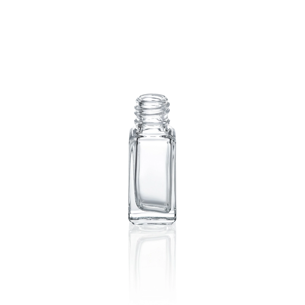Glasflasche quadratisch 5 ml klar GPI 13/415