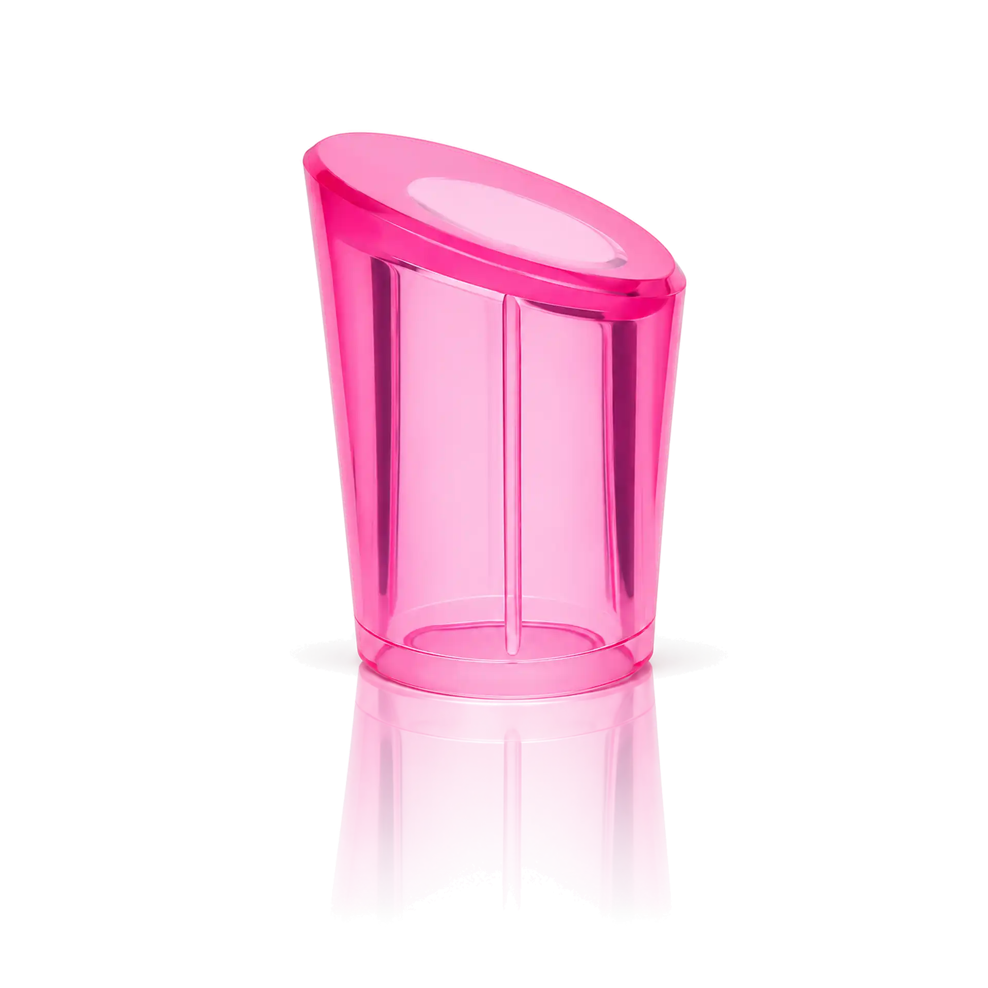 Kappe Surlyn rosa Kunststoffbehälter, Transparent, Pink, Ovaler Deckel