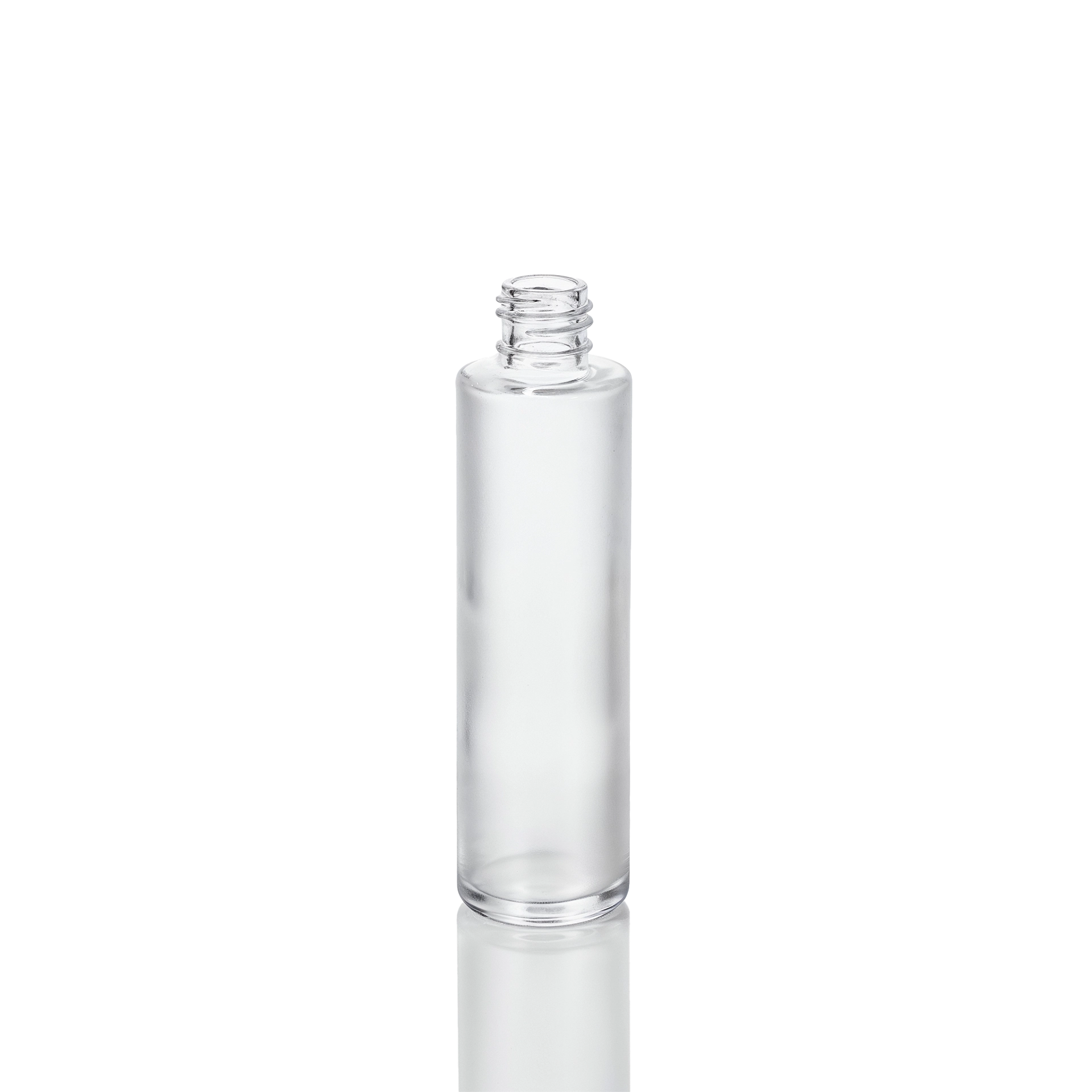 Glasflasche zylindrisch 50 ml matt GPI 18/415