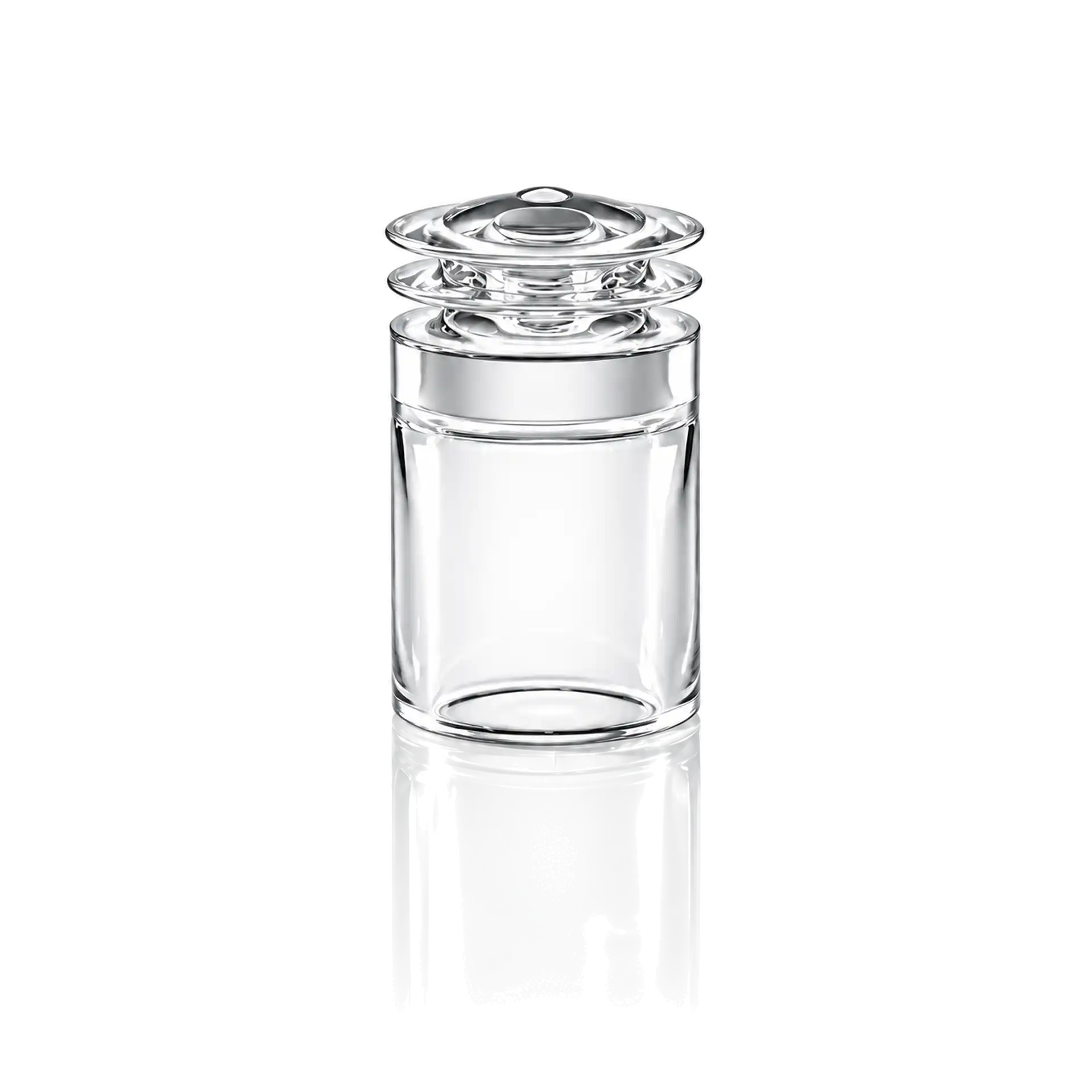 Kappe zylindrisch Surlyn transparent Glasbehälter, Klarglas, Glasdeckel, Zylindrische Form