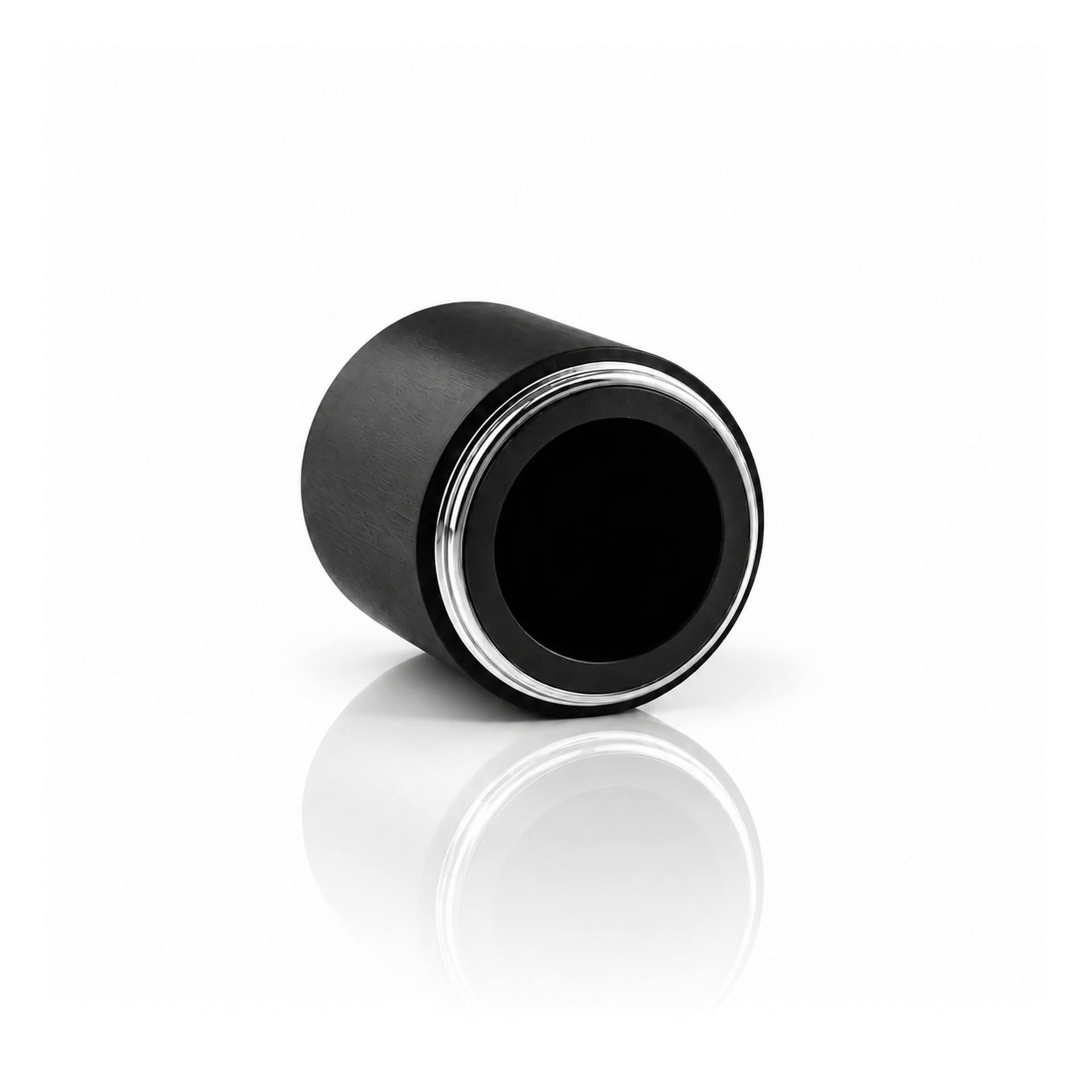 Edelstahlbecher, Schwarz, Zylindrisch, Metallrand