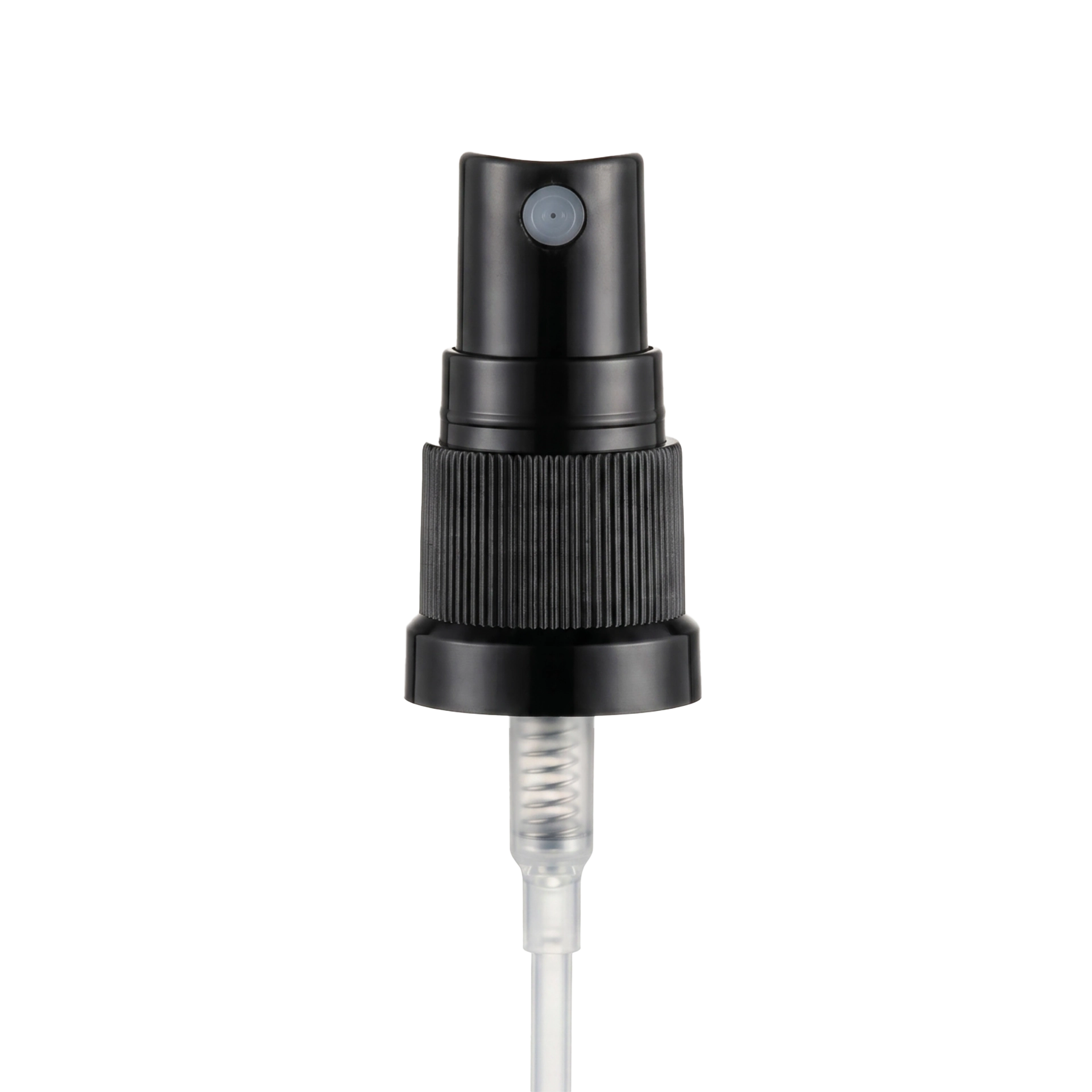 Zerstäuberpumpe gerillt schwarz mit Kappe GL 18 Pharm. Zerstäuberpumpe gerillt schwarz mit Kappe GL 18 Pharm.