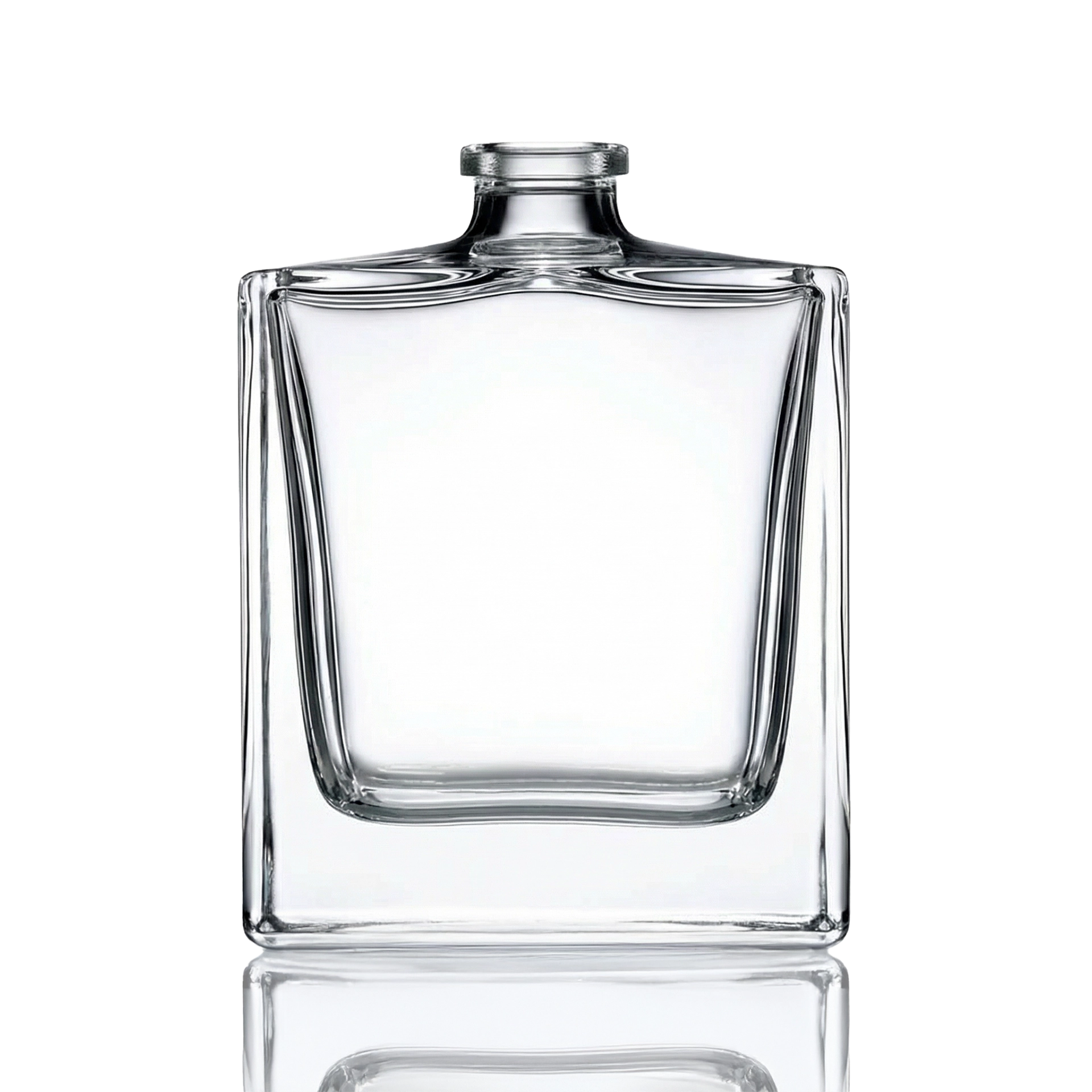 Glasflasche rechteckig 50 ml klar FEA 15