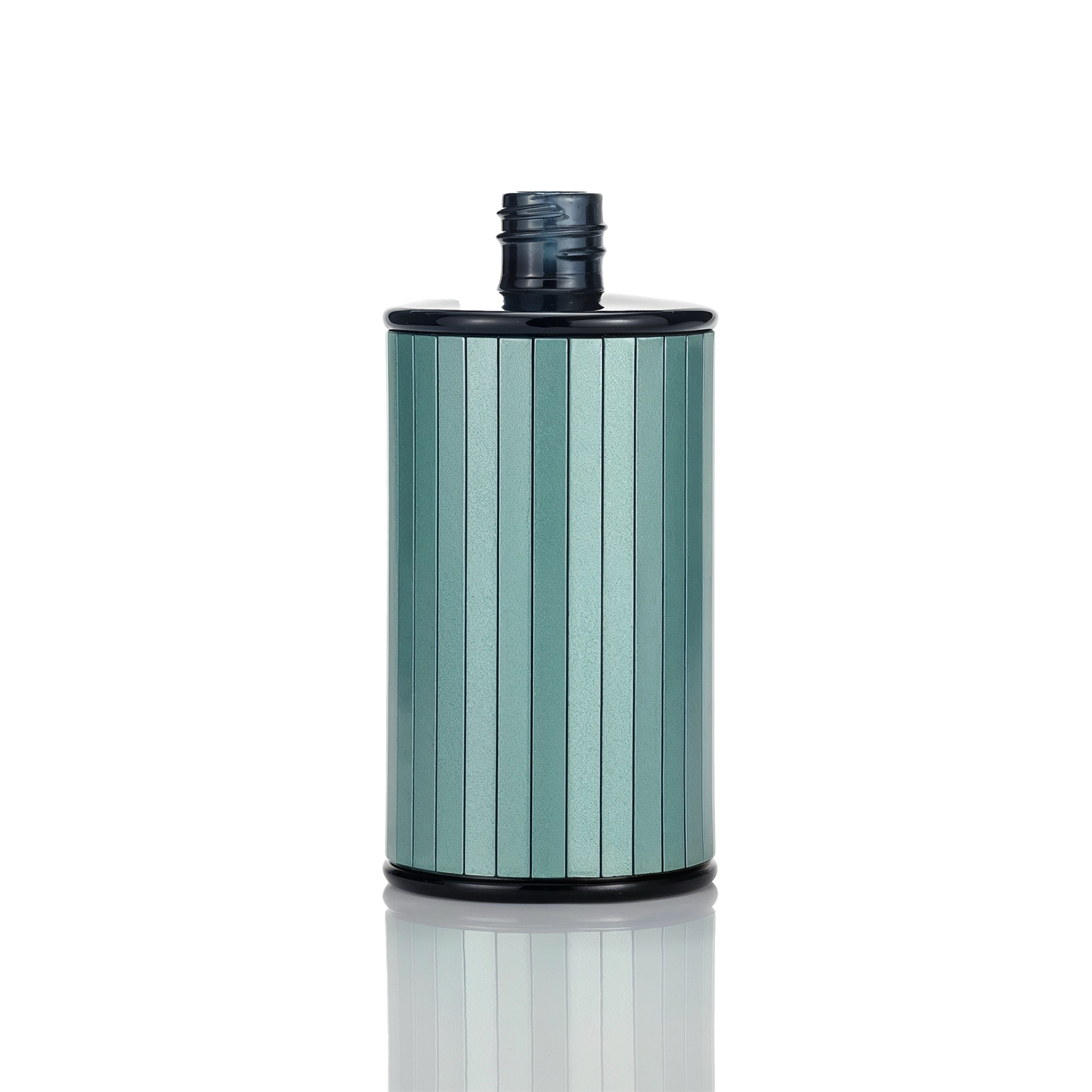 Glasflasche mint metallic 100 ml schwarz DIN 168/GL18 Glasflasche mint metallic 100 ml schwarz DIN 168/GL18