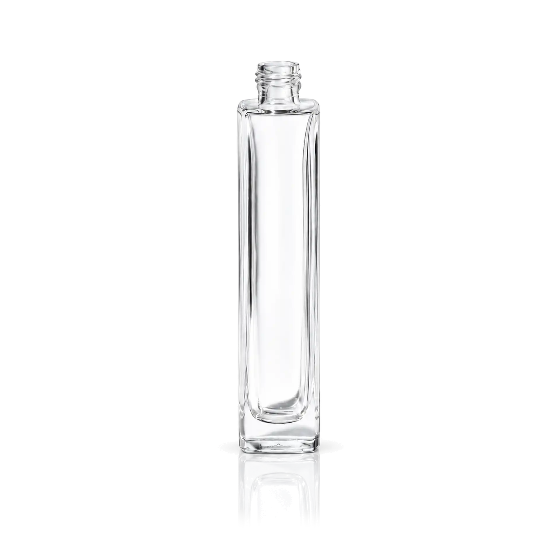 Glasflasche 50 ml klar GPI 18/415 Glasflasche, Transparent, Rechteckig, Schraubverschluss
