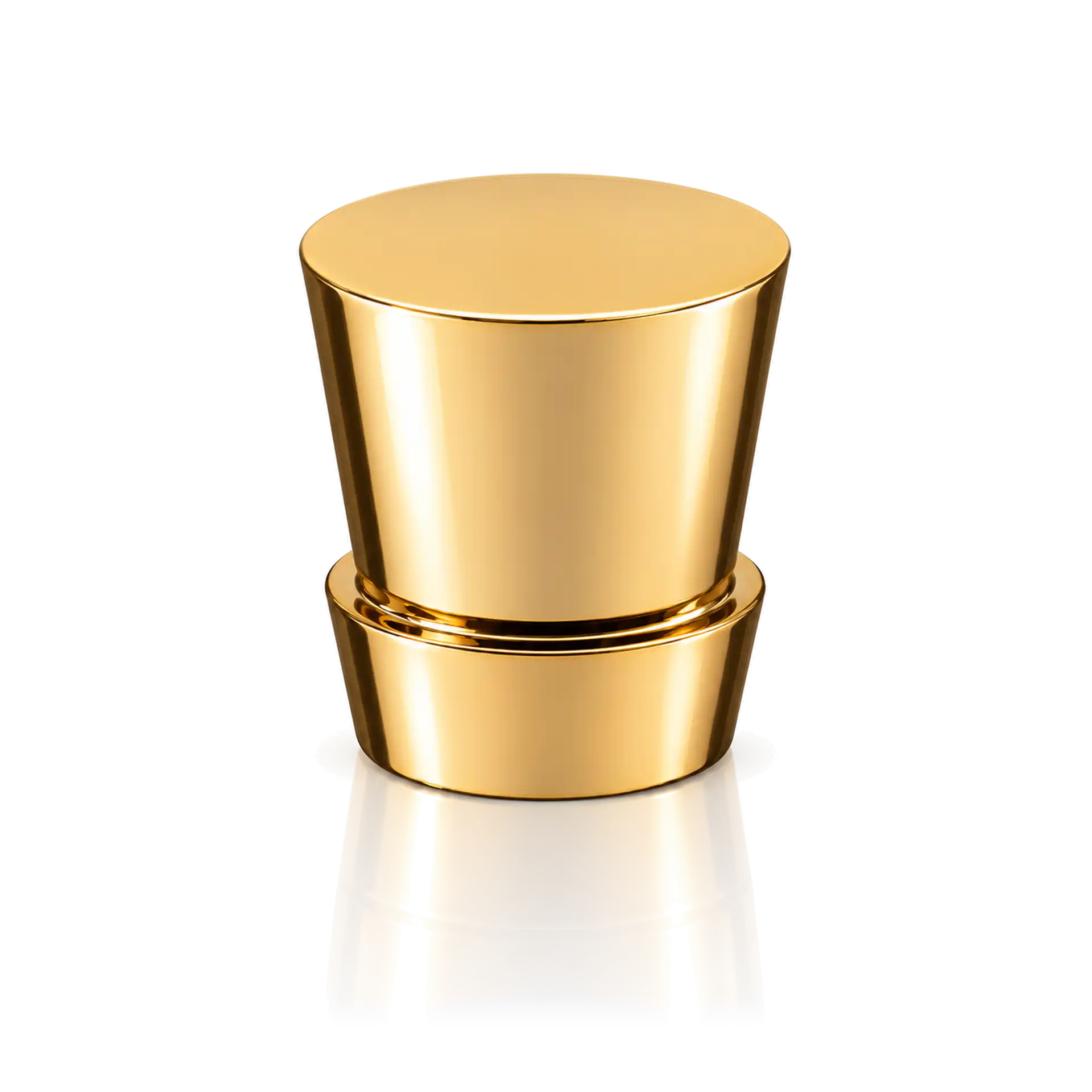 Kosmetikbehälter, Goldfarben, Metallisch, Zylindrisch, Schraubverschluss