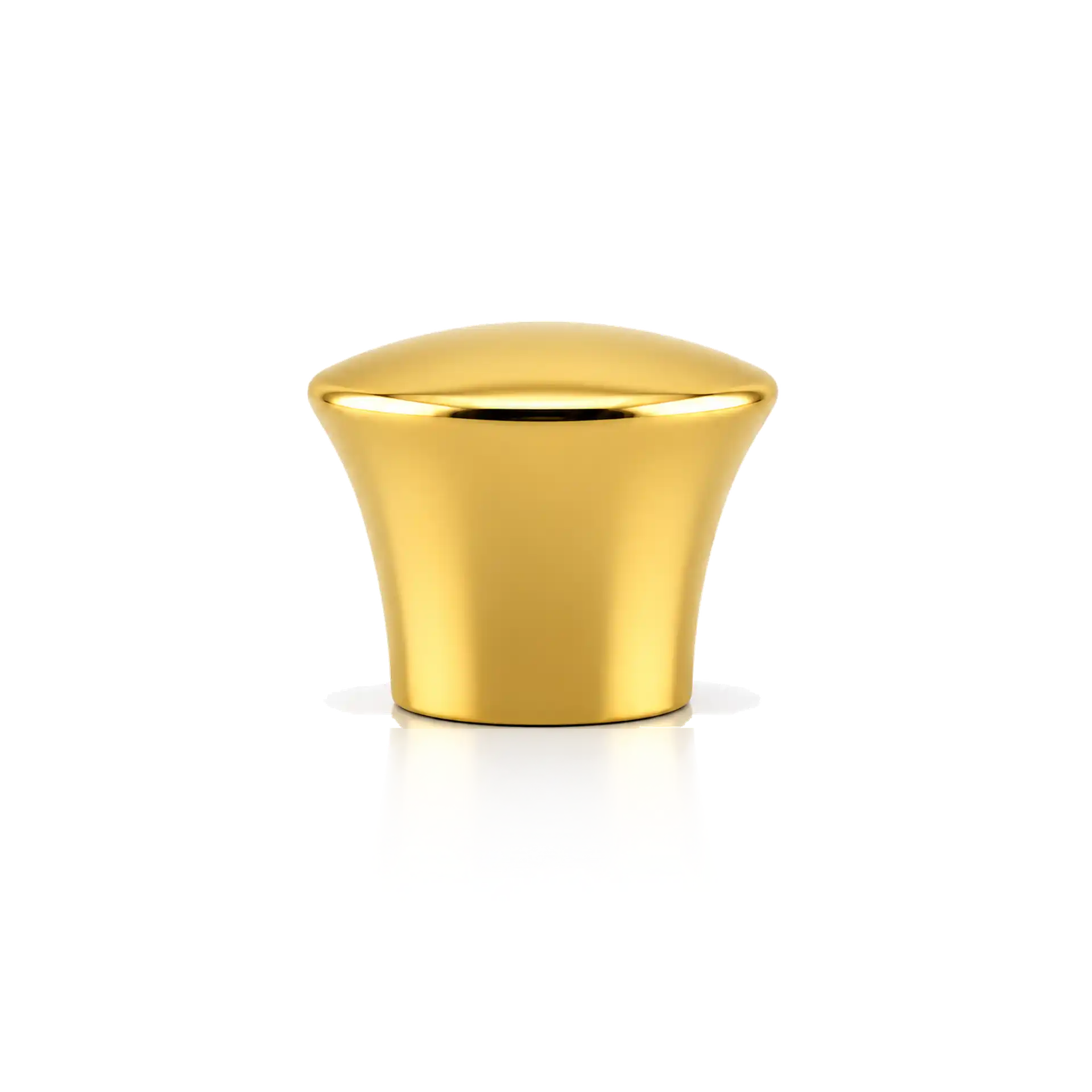 Kappe konisch gold Möbelknopf, Goldfarben, Metall, Glänzend, Pilzform