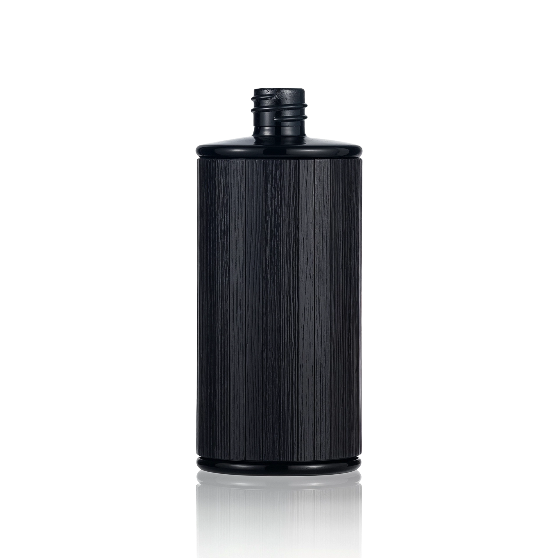 Glasflasche schwarz Relief 100 ml schwarz DIN 168/GL18 Glasflasche schwarz Relief 100 ml schwarz DIN 168/GL18