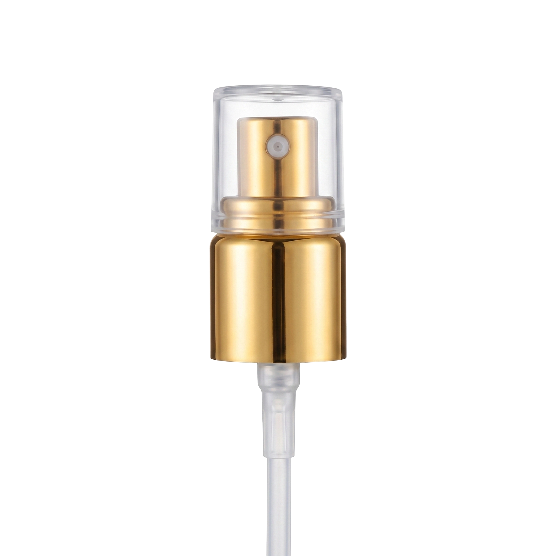 Lotionpumpe gold glänzend mit transparenter Kappe GPI 18/415