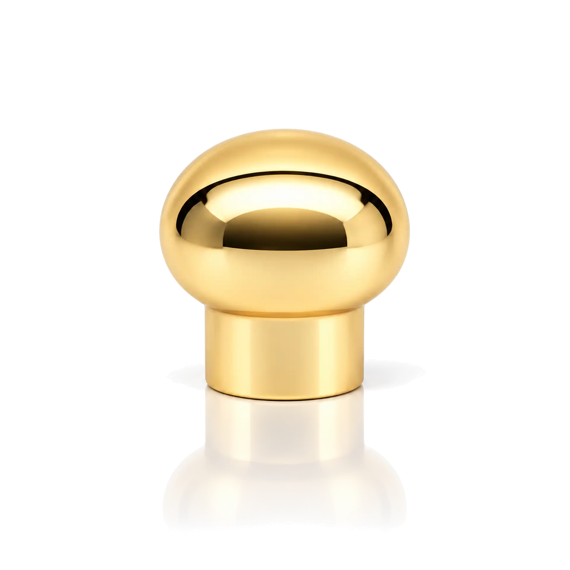 Kappe gold Möbelknopf, Pilzknopf, Goldfarben, Metall, Glänzend