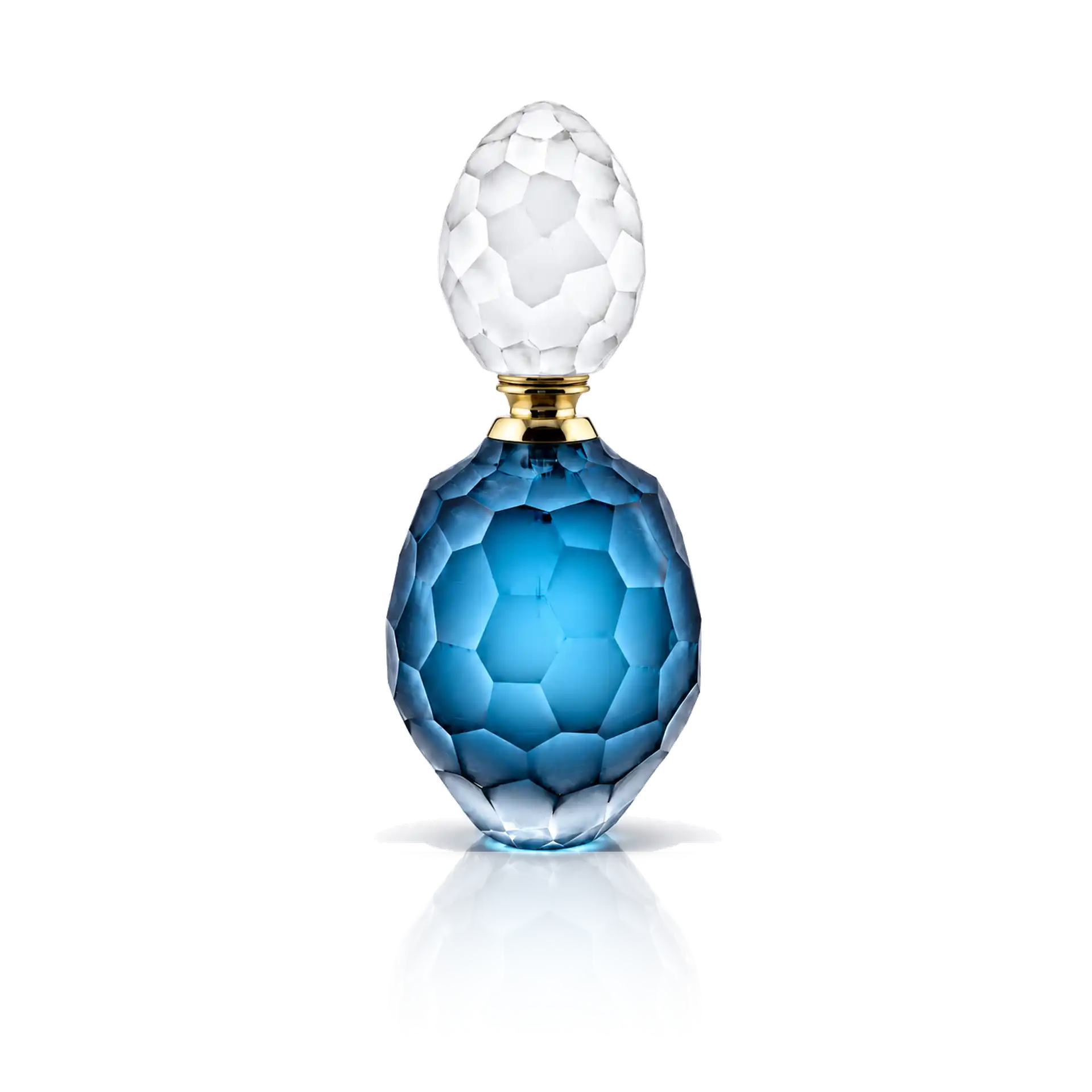 Flakon mit Stopfen - 130 ml perfume, duft, blaues flakon, steinmuster, elegantes design