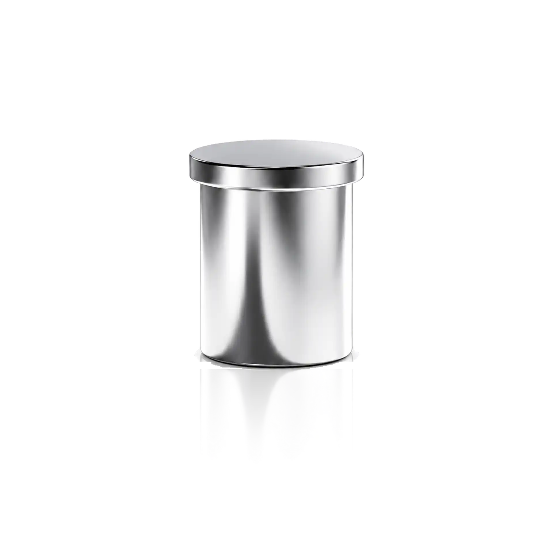 Kappe zylindrisch silber Edelstahlbehälter, zylindrische Dose, silberfarben, Deckel