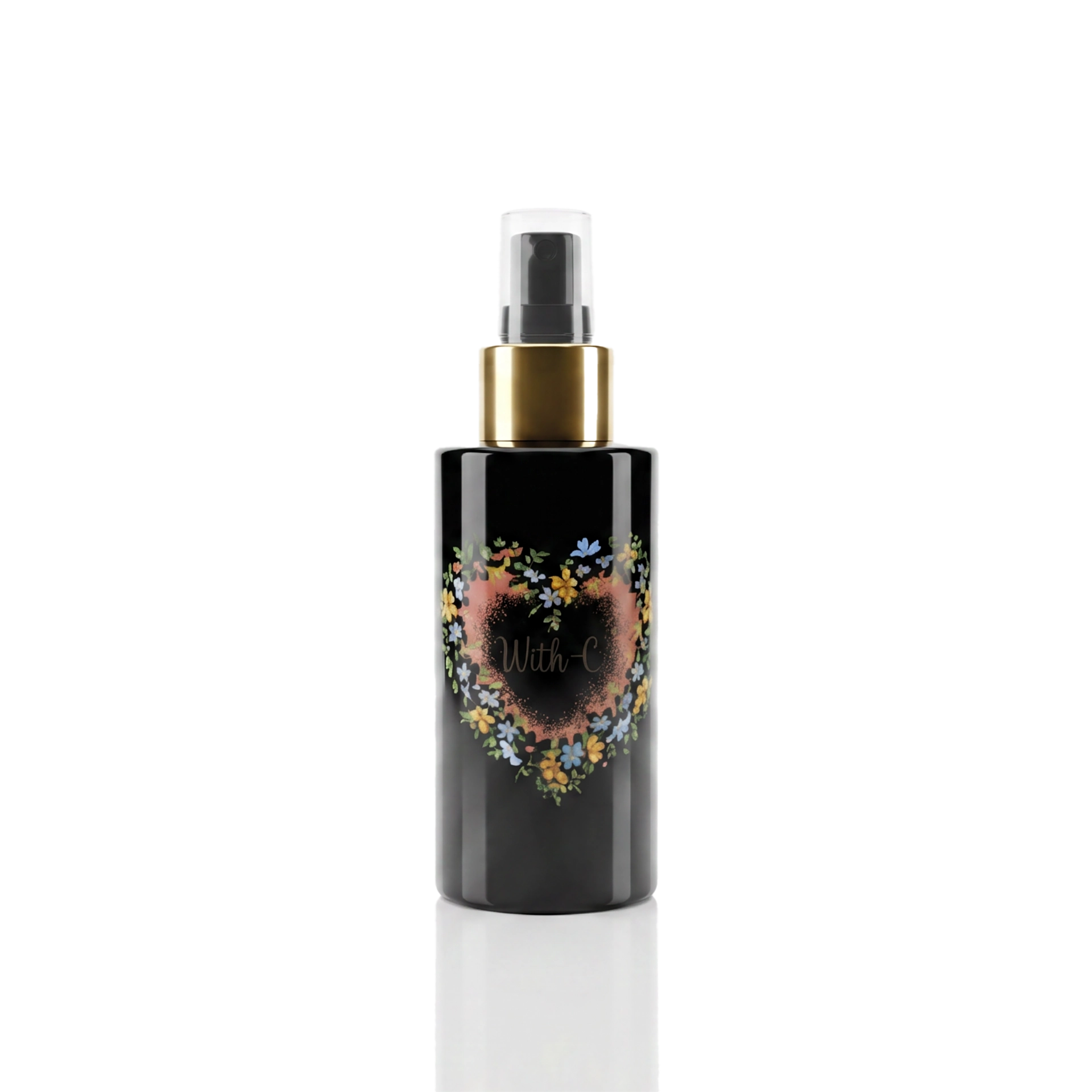 Tischzerstäuber100 ml schwarz mit Dekor