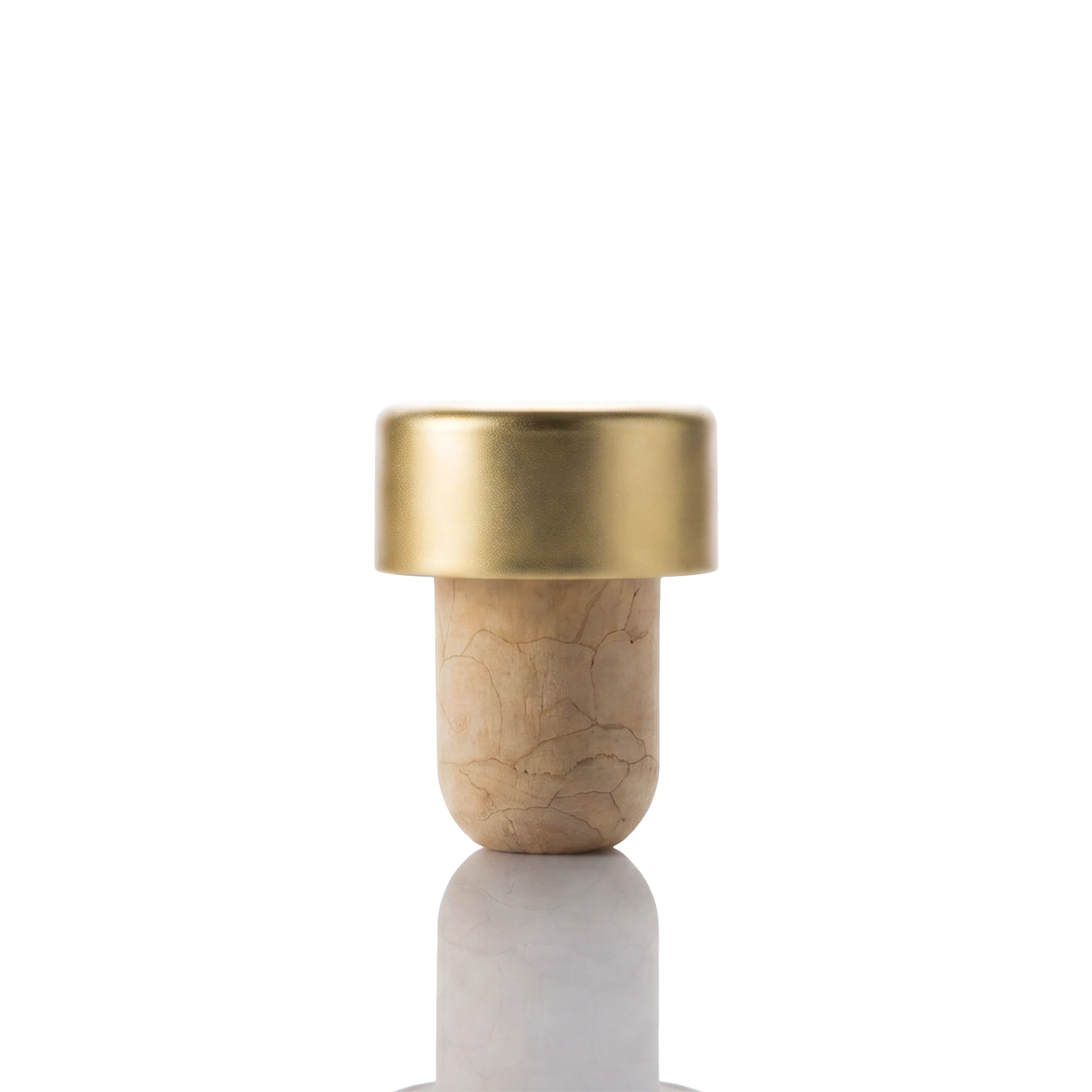 Stopfen Kunststoff Alu gold